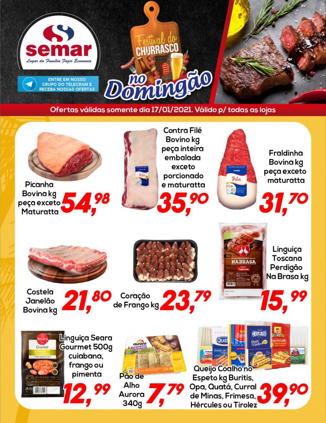 Encarte Semar Supermercados  - 17.01.2021 - 17.01.2021.