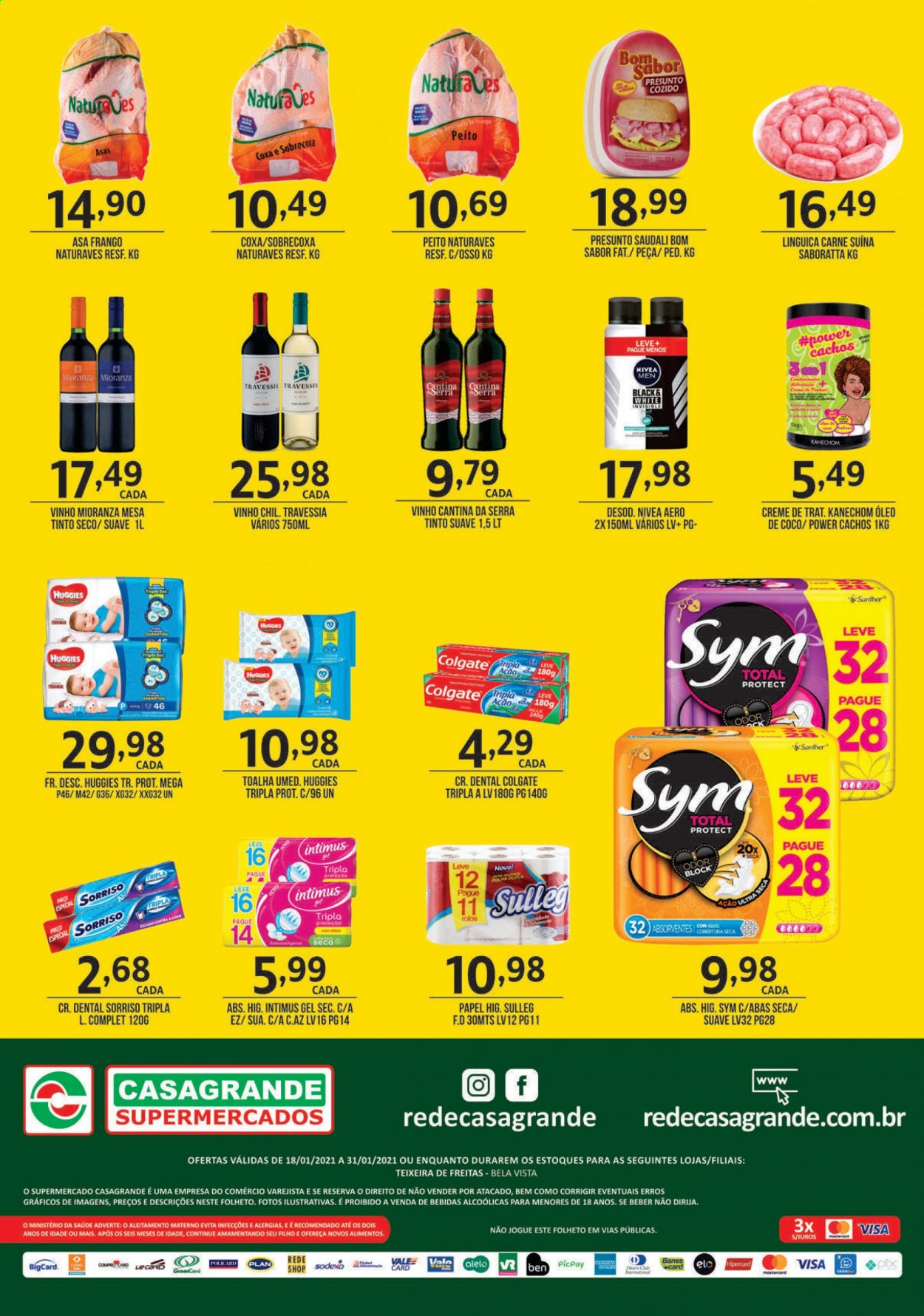 Encarte Casagrande Supermercados  - 18.01.2021 - 31.01.2021.