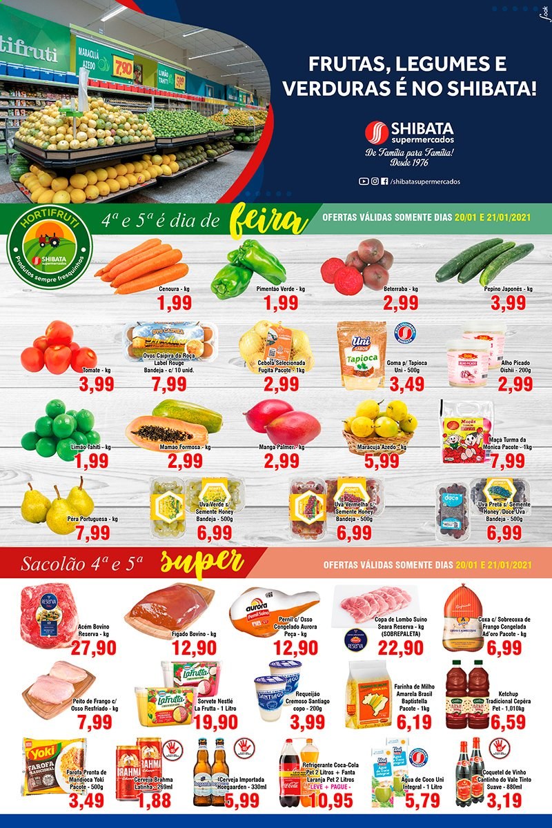 Encarte Shibata Supermercados  - 20.01.2021 - 26.01.2021.