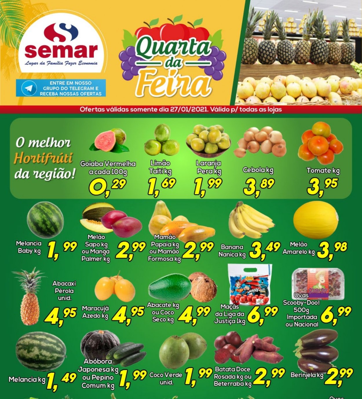 Encarte Semar Supermercados  - 27.01.2021 - 27.01.2021.