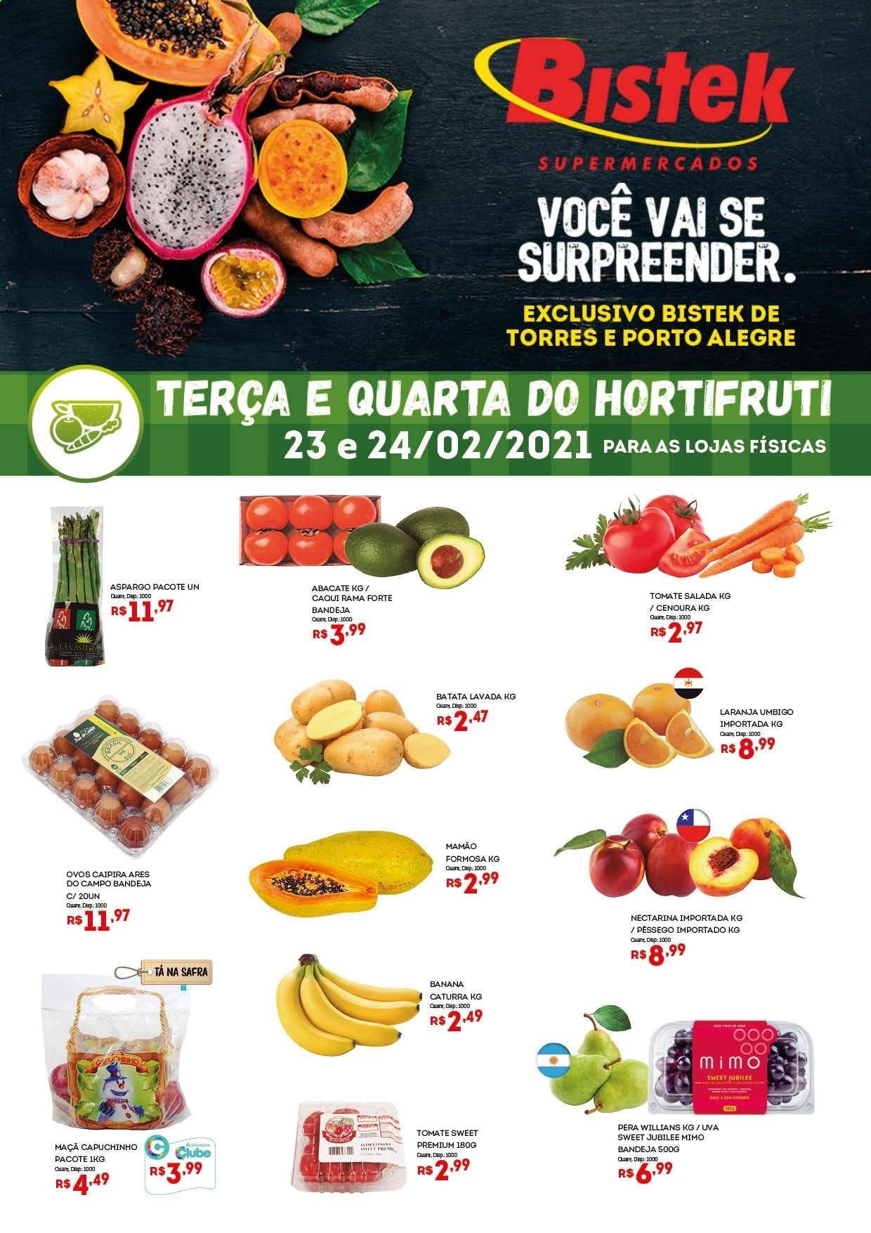 Encarte Bistek Supermercados  - 23.02.2021 - 25.02.2021.