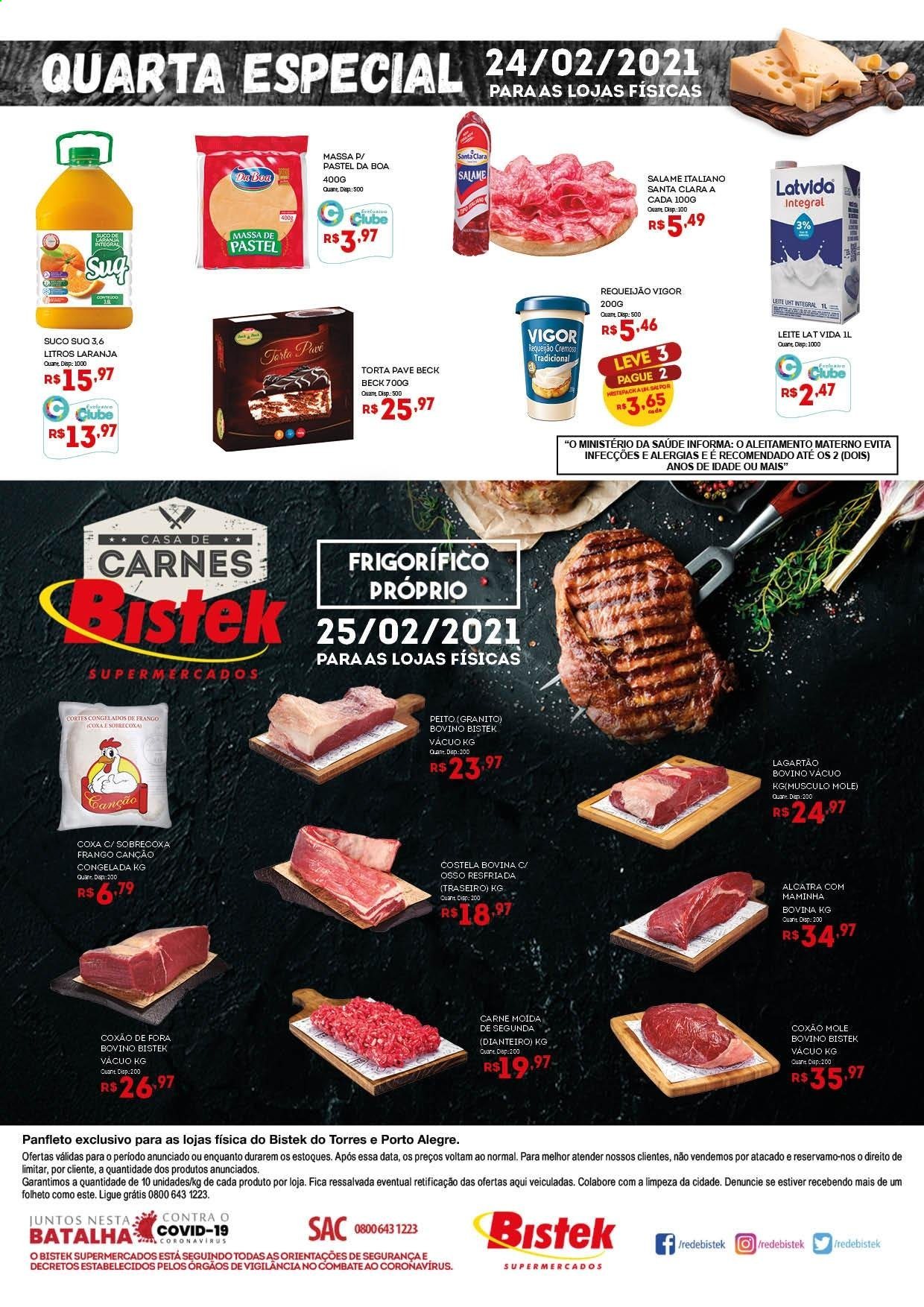 Encarte Bistek Supermercados  - 23.02.2021 - 25.02.2021.