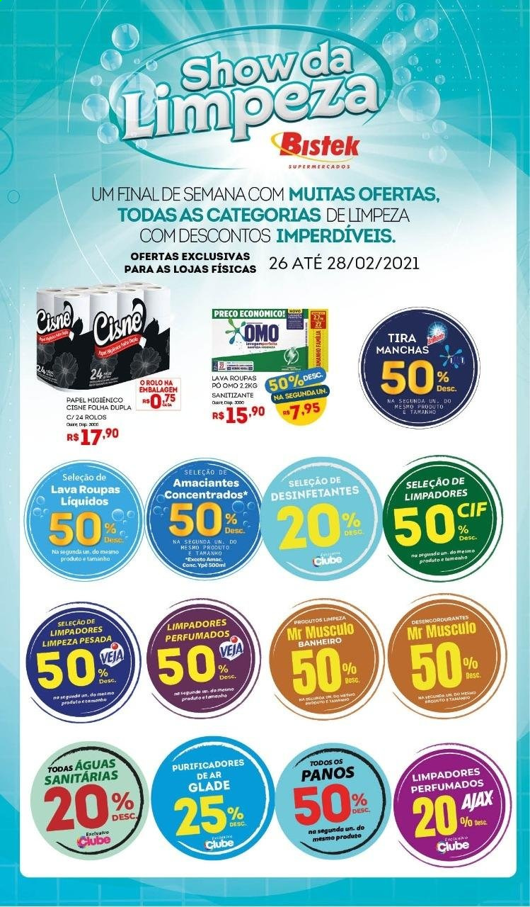 Encarte Bistek Supermercados  - 26.02.2021 - 28.02.2021.