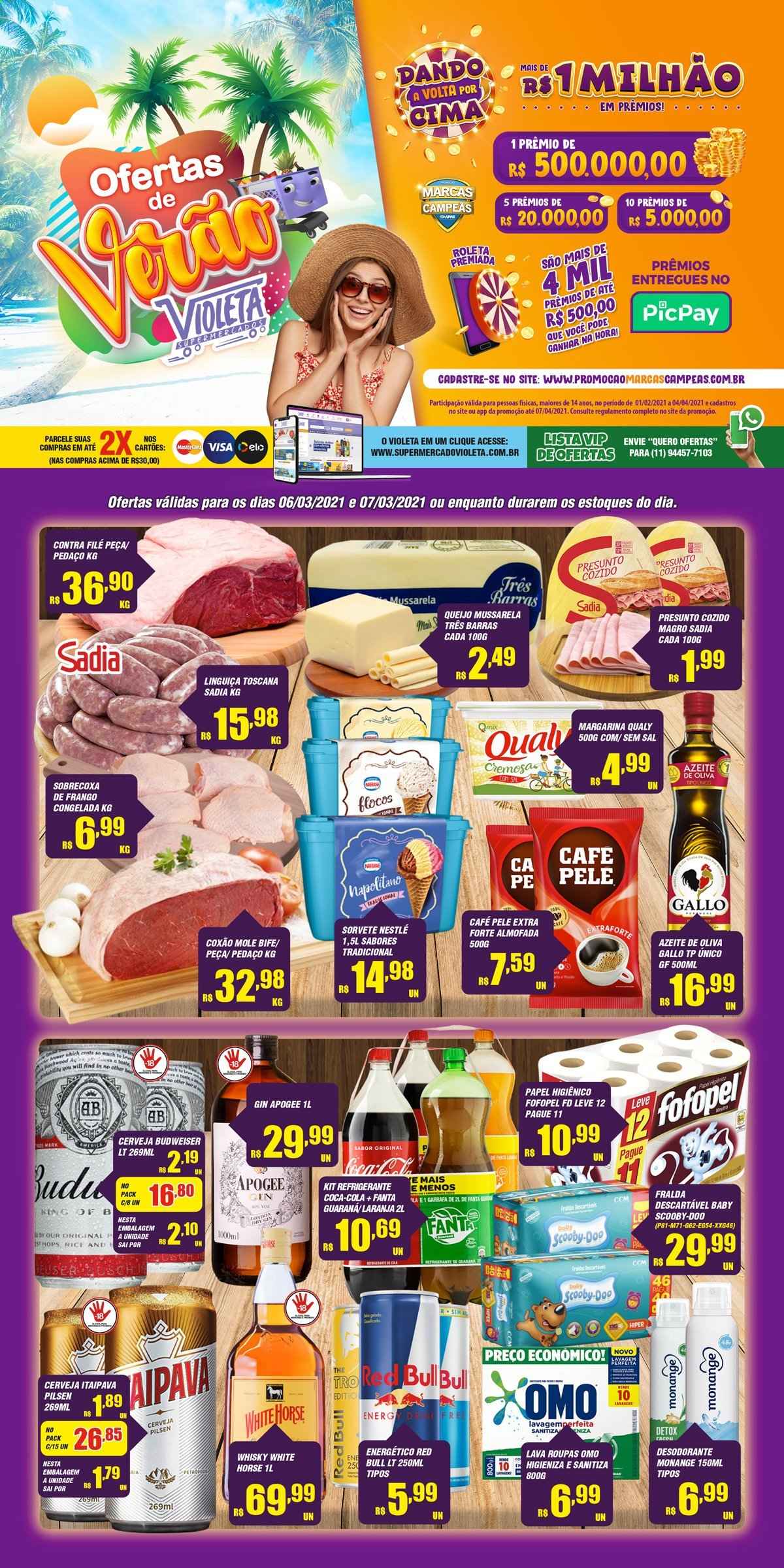 Encarte Supermercado Violeta  - 06.03.2021 - 07.03.2021.
