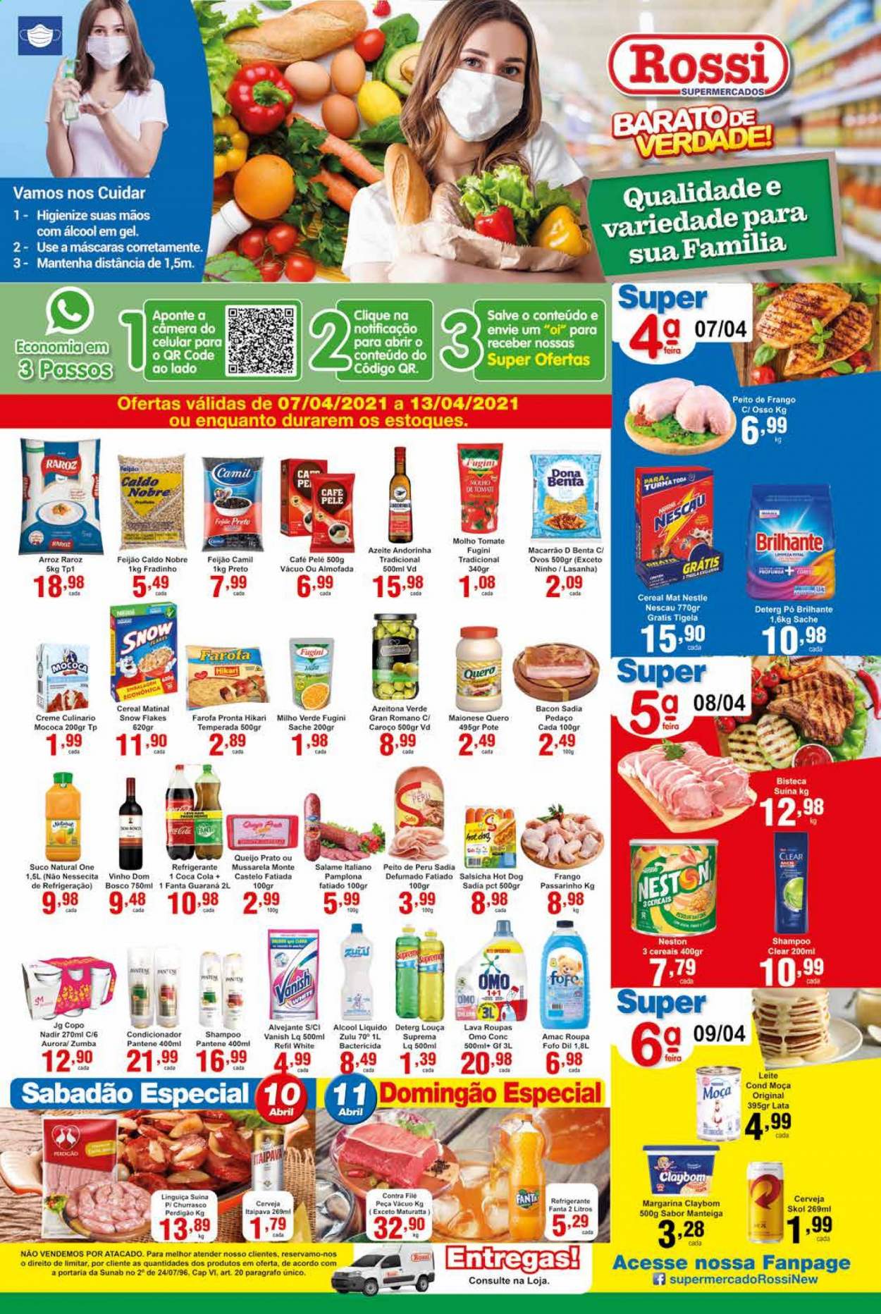 Encarte Rossi Supermercados  - 07.04.2021 - 13.04.2021.