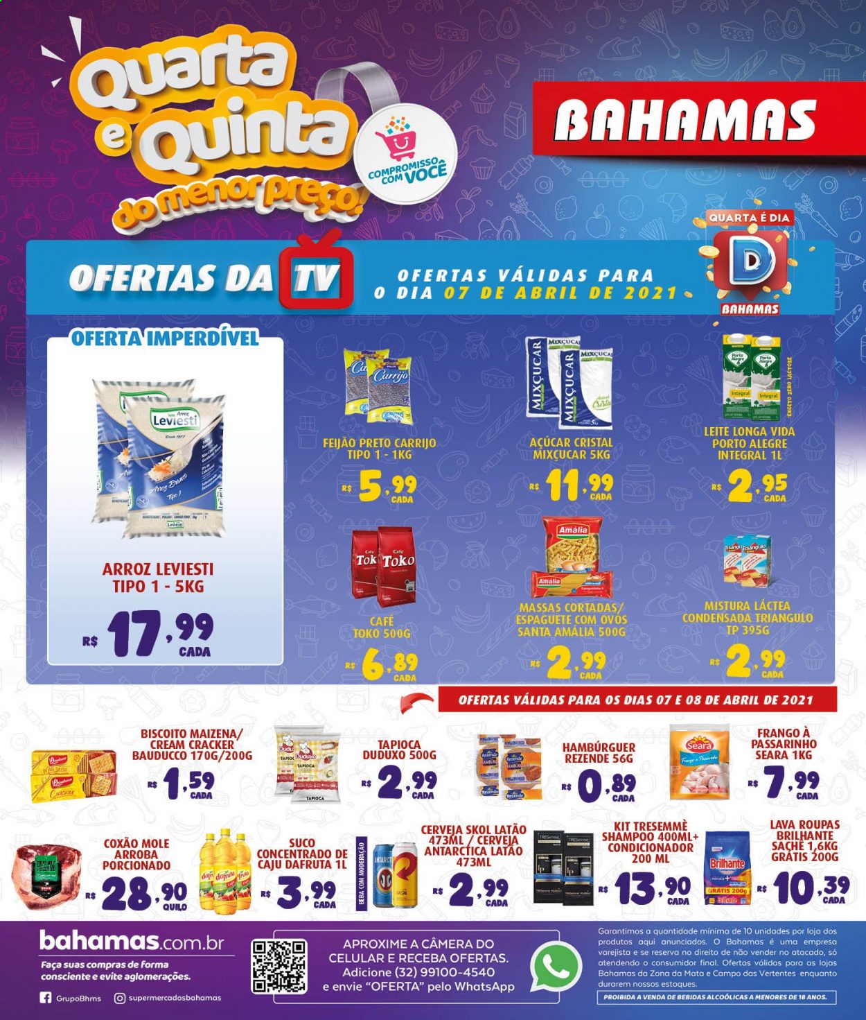 Encarte Bahamas Supermercados  - 07.04.2021 - 08.04.2021.