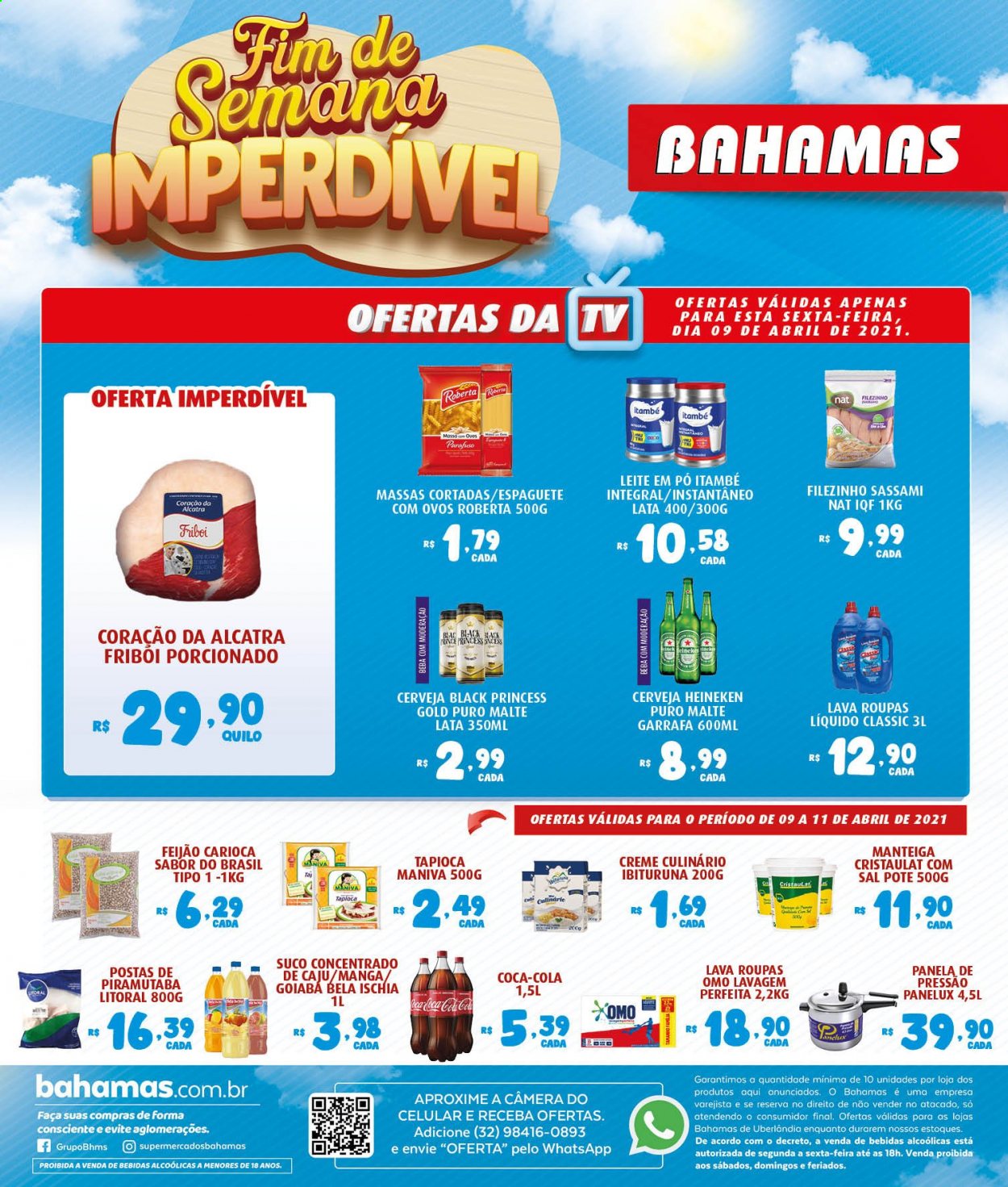 Encarte Bahamas Supermercados  - 09.04.2021 - 11.04.2021.