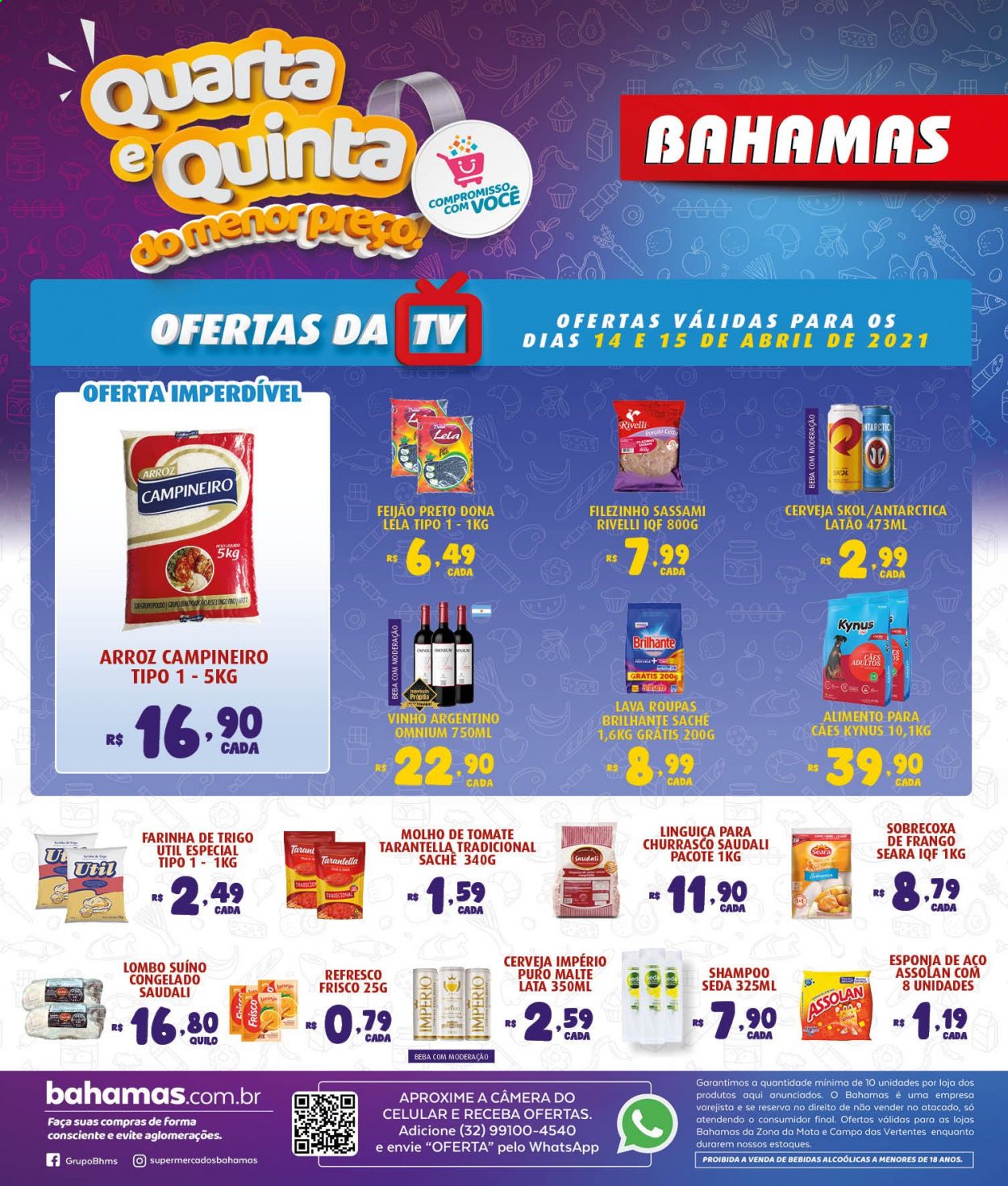Encarte Bahamas Supermercados  - 14.04.2021 - 15.04.2021.