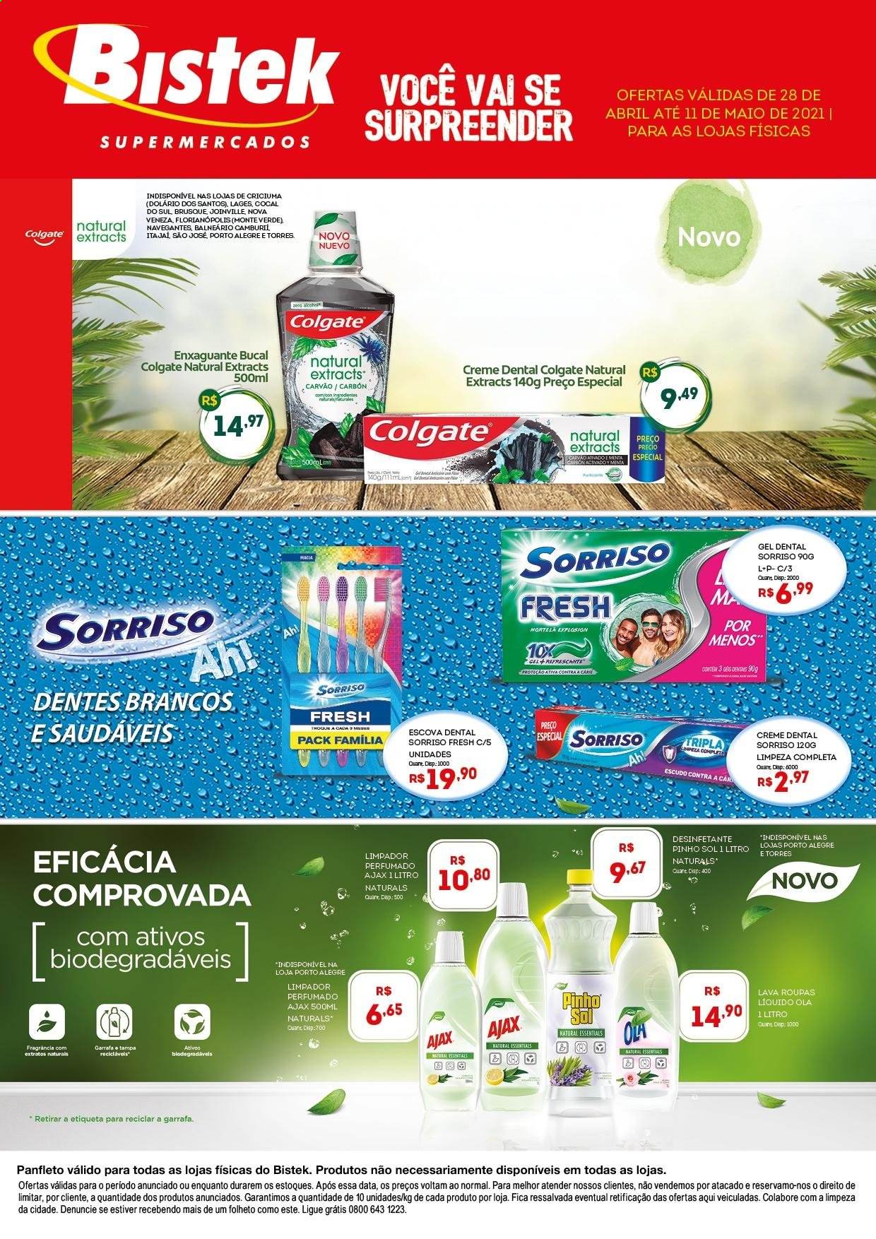 Encarte Bistek Supermercados  - 28.04.2021 - 11.05.2021.