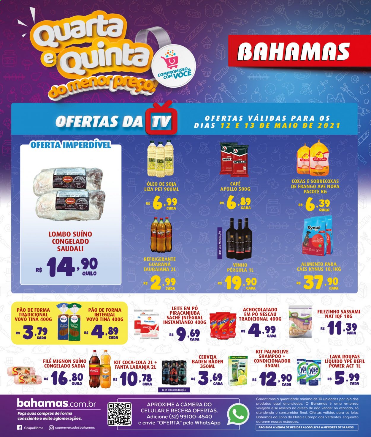 Encarte Bahamas Supermercados  - 12.05.2021 - 13.05.2021.