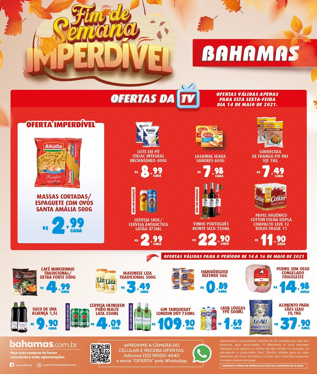 Encarte Bahamas Supermercados  - 14.05.2021 - 16.05.2021.