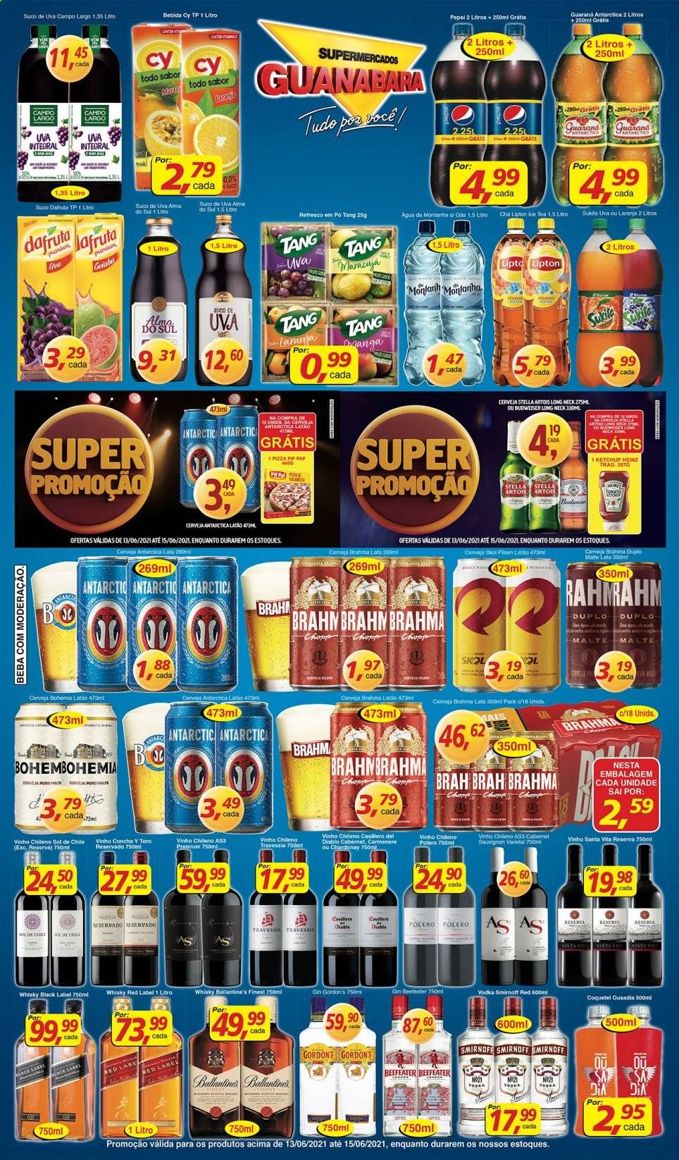 Encarte Supermercados Guanabara  - 13.06.2021 - 15.06.2021.