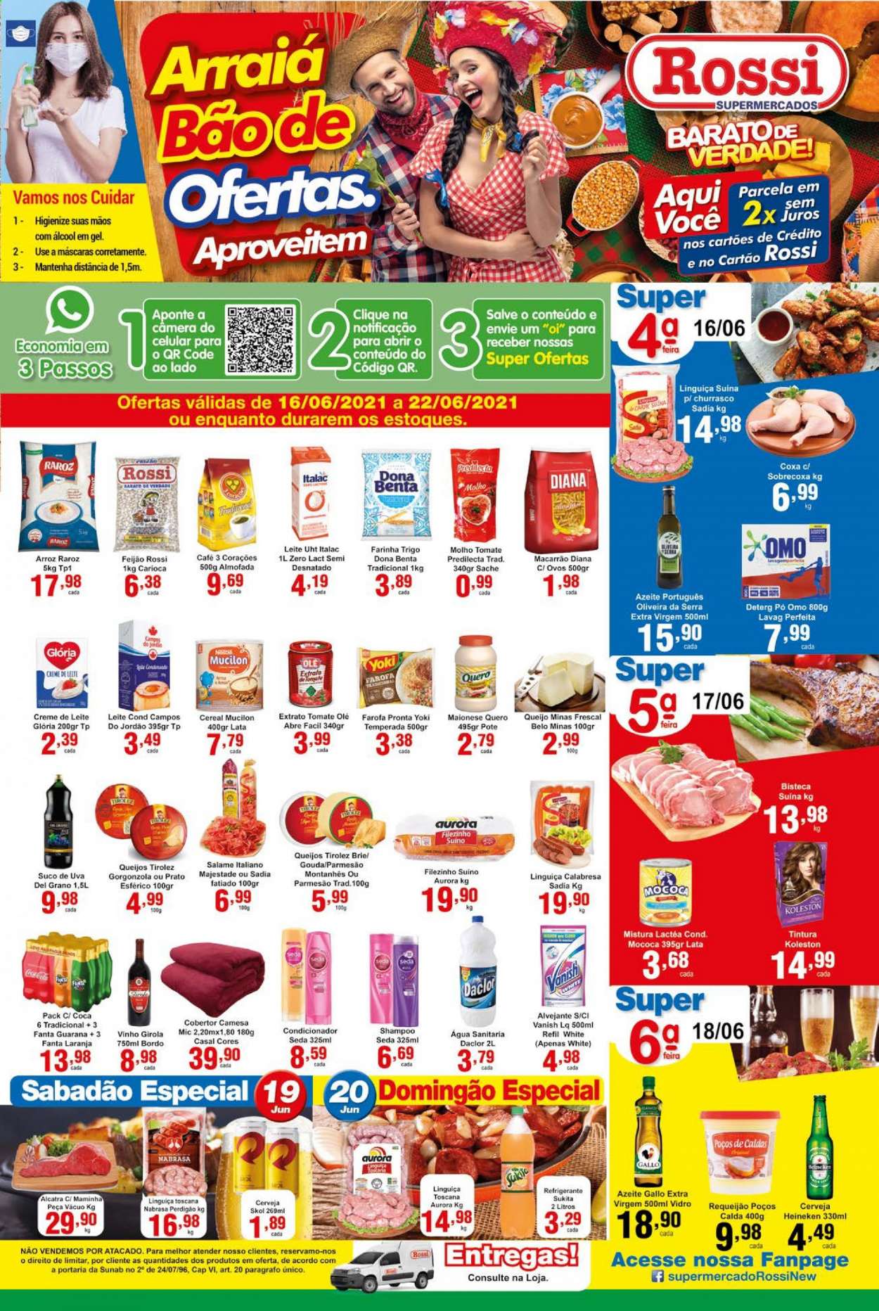 Encarte Rossi Supermercados  - 16.06.2021 - 22.06.2021.