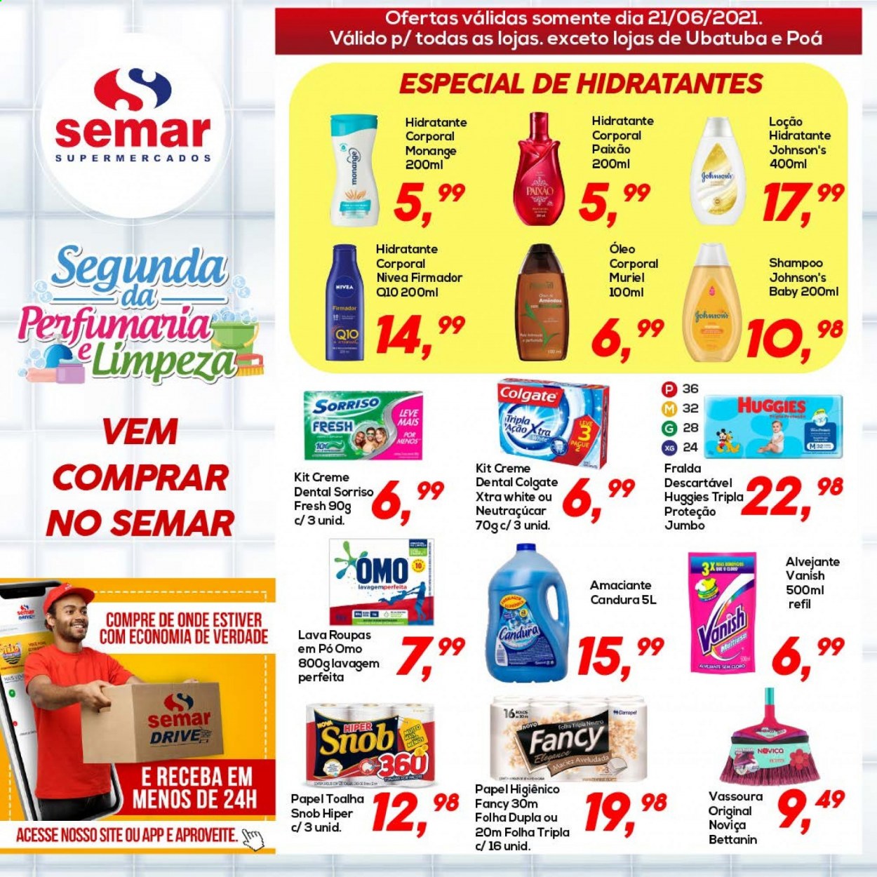 Encarte Semar Supermercados  - 21.06.2021 - 21.06.2021.