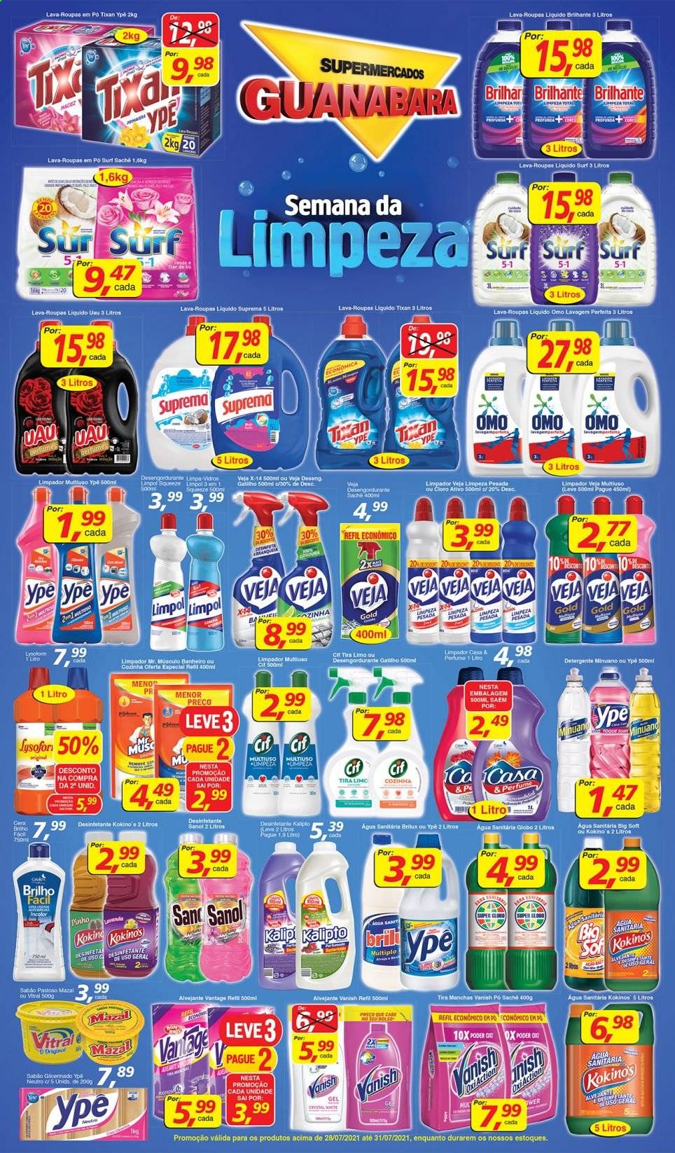 Encarte Supermercados Guanabara  - 28.07.2021 - 31.07.2021.
