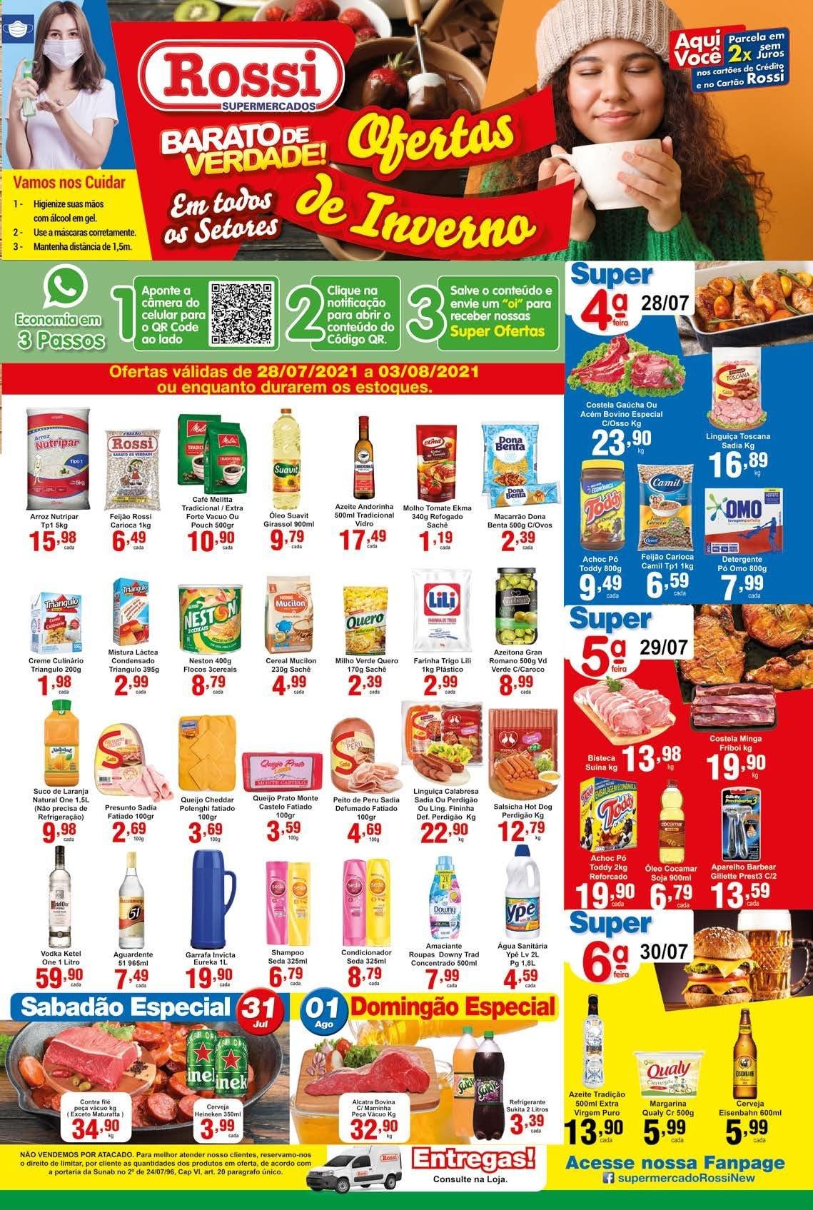Encarte Rossi Supermercados  - 28.07.2021 - 03.08.2021.