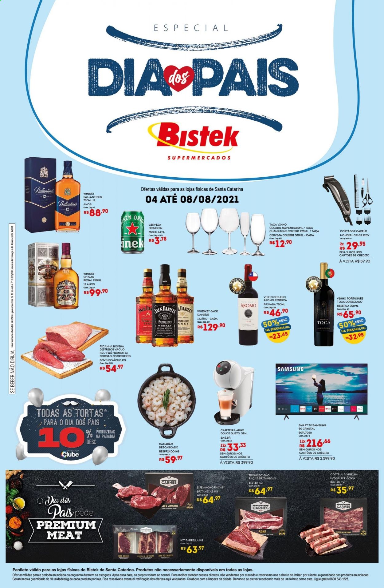 Encarte Bistek Supermercados  - 04.08.2021 - 08.08.2021.