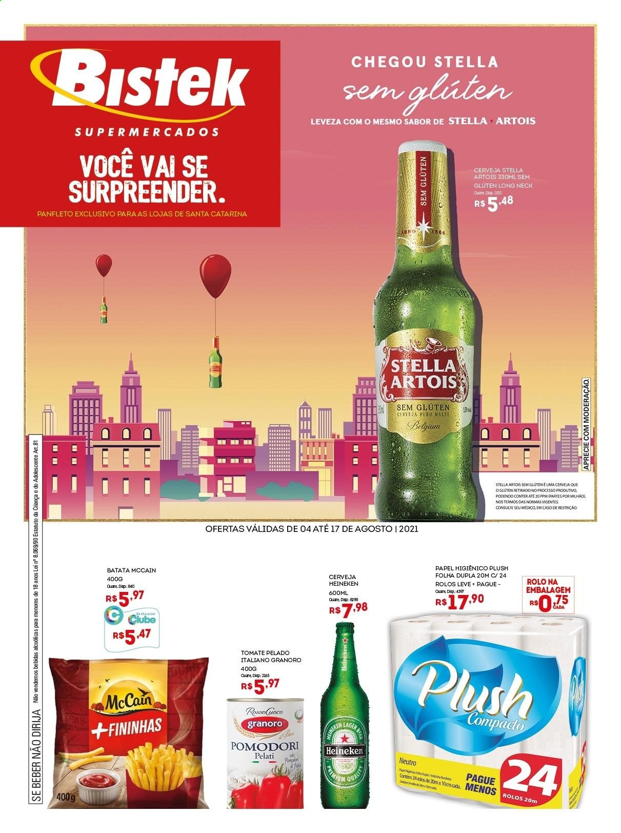 Encarte Bistek Supermercados  - 04.08.2021 - 17.08.2021.