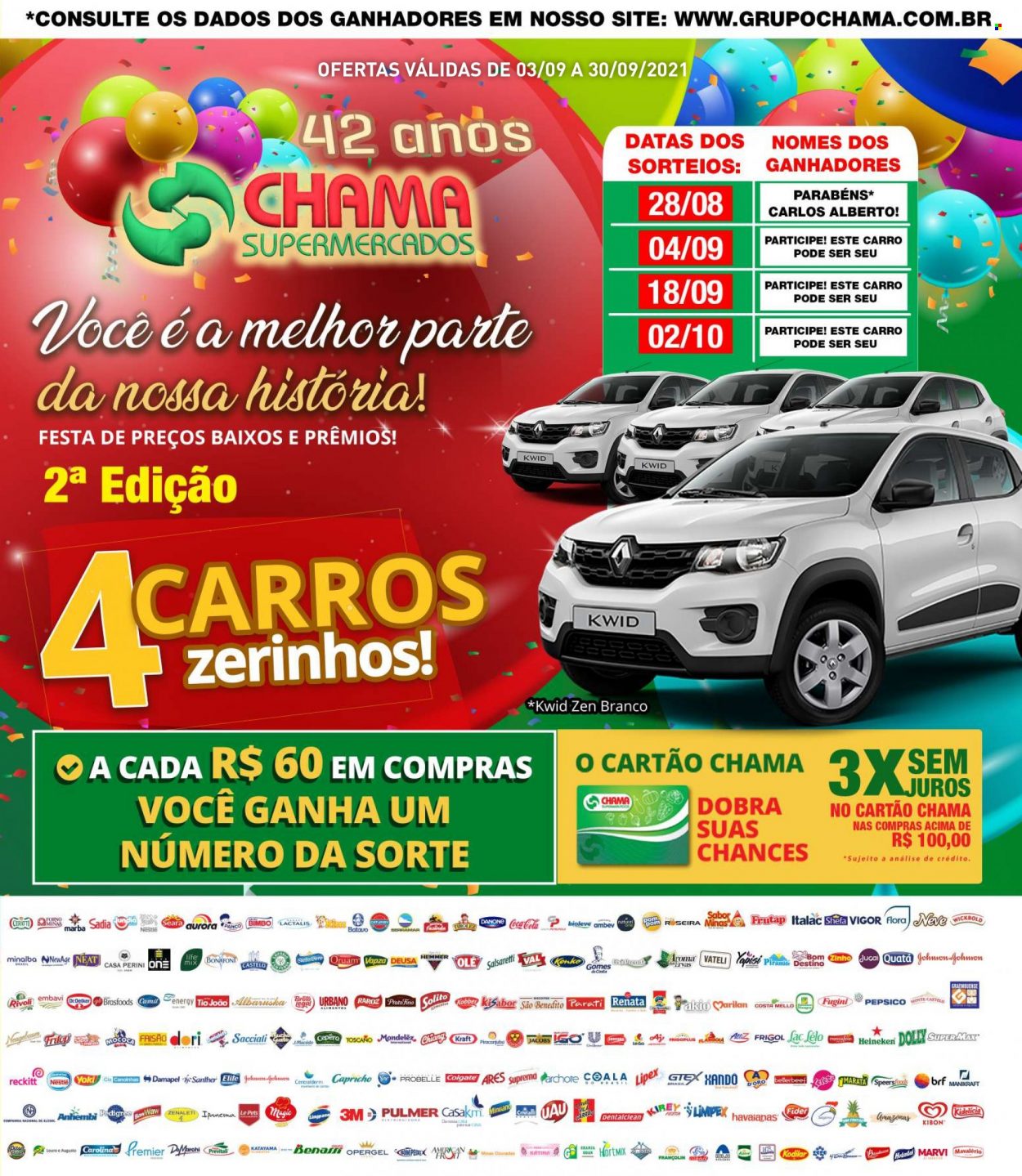 Encarte Chama Supermercados  - 03.09.2021 - 30.09.2021.
