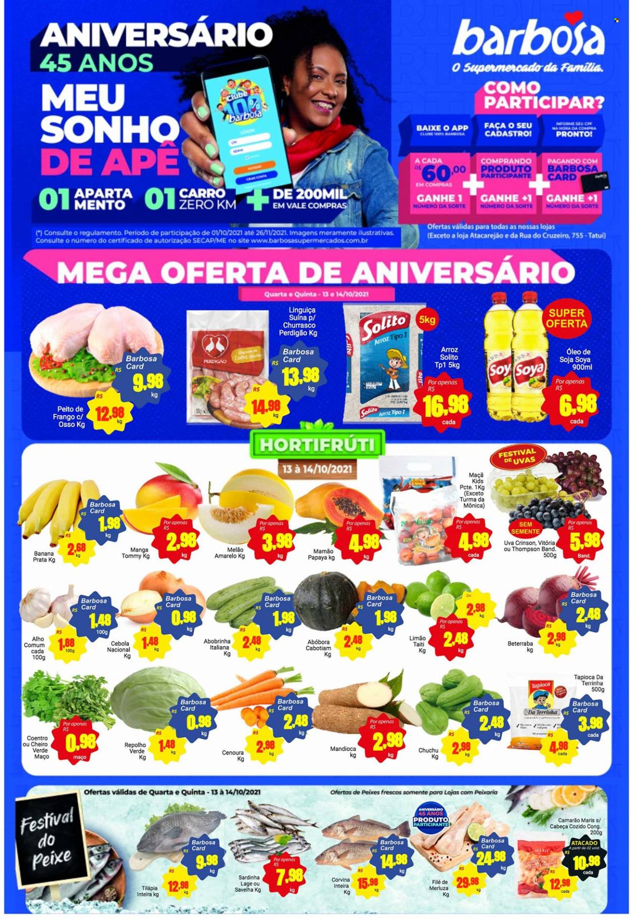 Encarte Barbosa Supermercados  - 13.10.2021 - 14.10.2021.