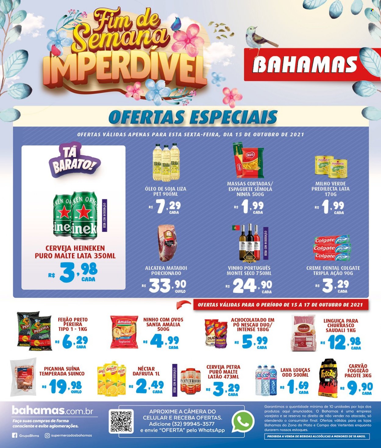 Encarte Bahamas Supermercados  - 15.10.2021 - 17.10.2021.