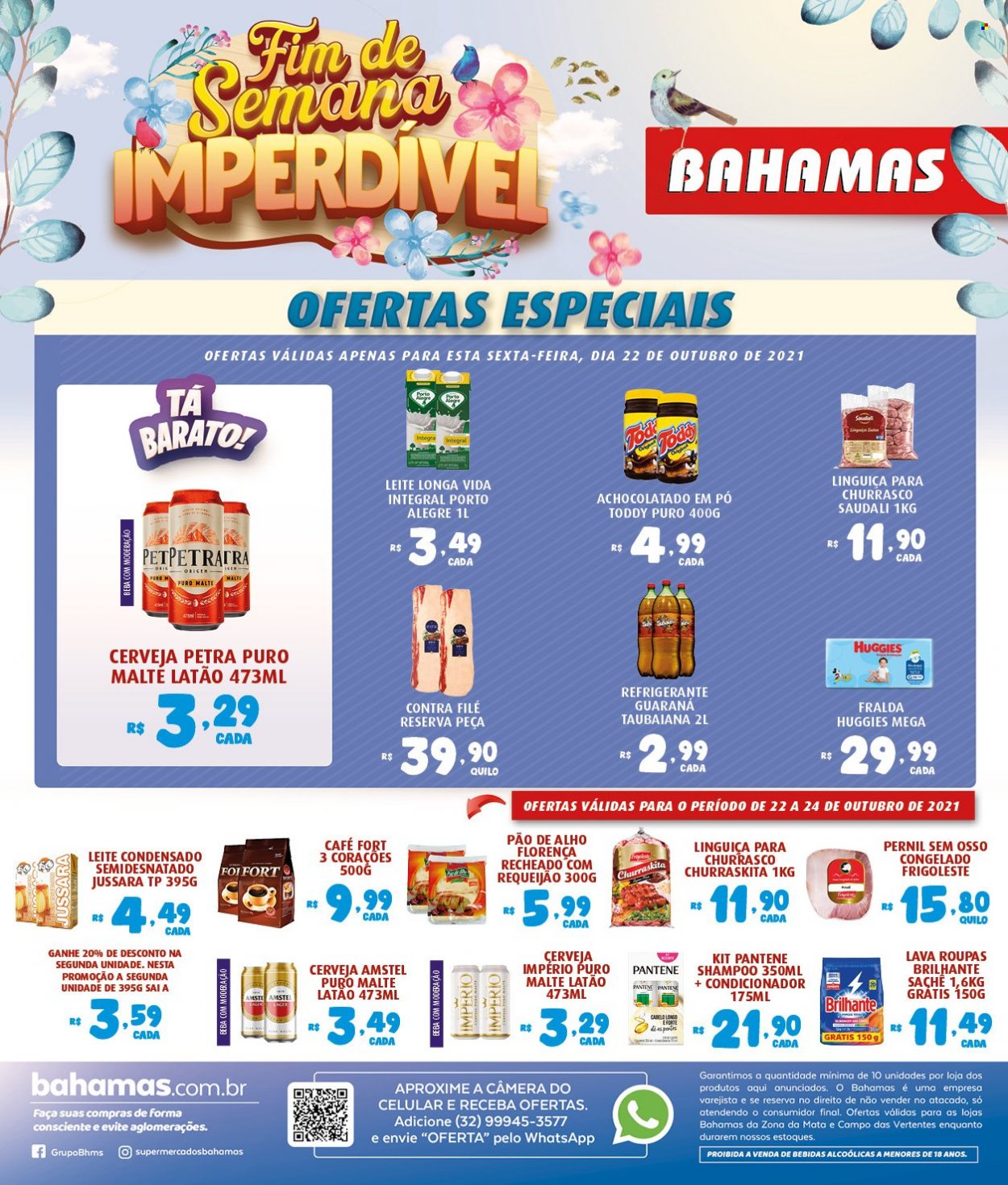 Encarte Bahamas Supermercados  - 22.10.2021 - 24.10.2021.