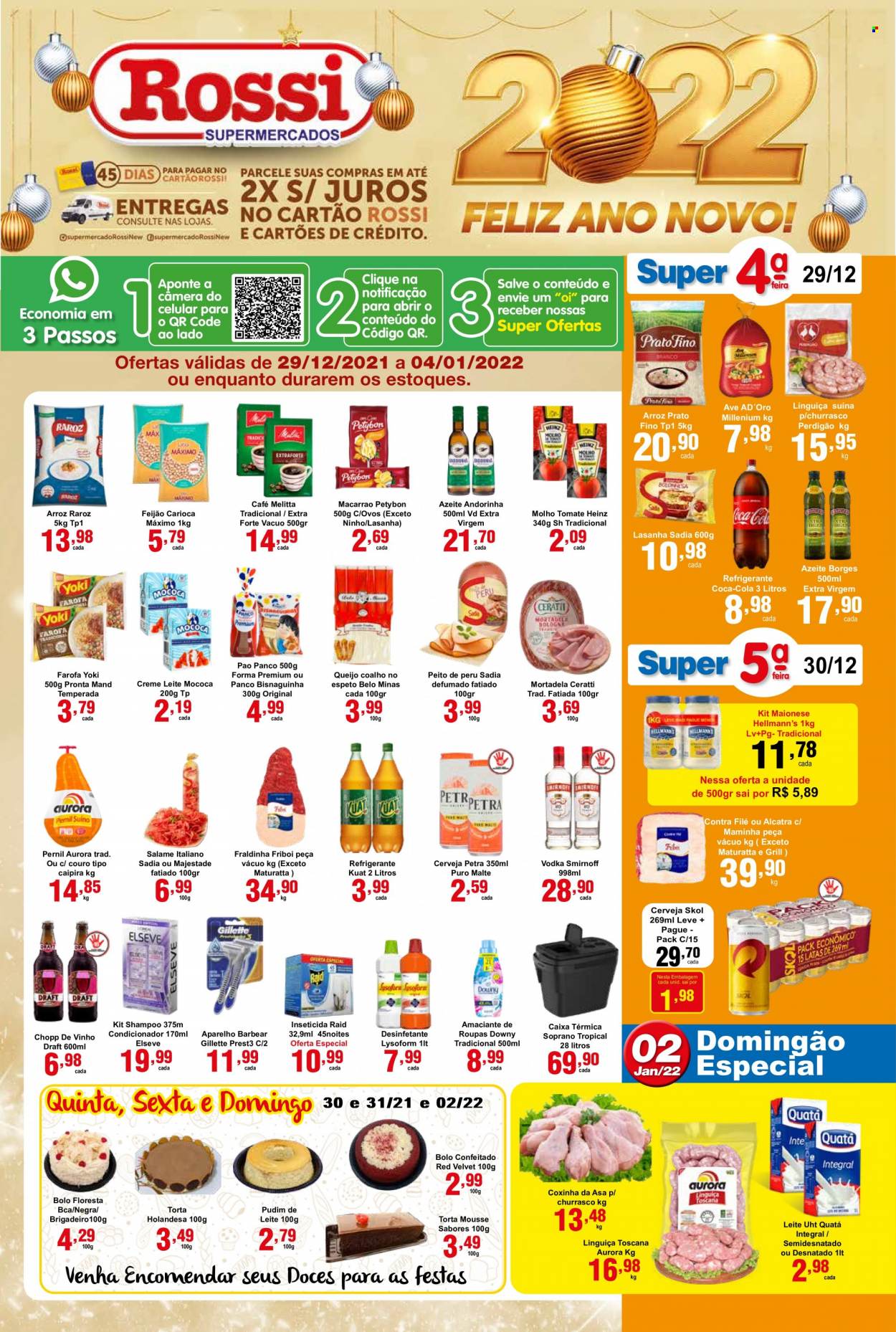 Encarte Rossi Supermercados  - 29.12.2021 - 04.01.2022.
