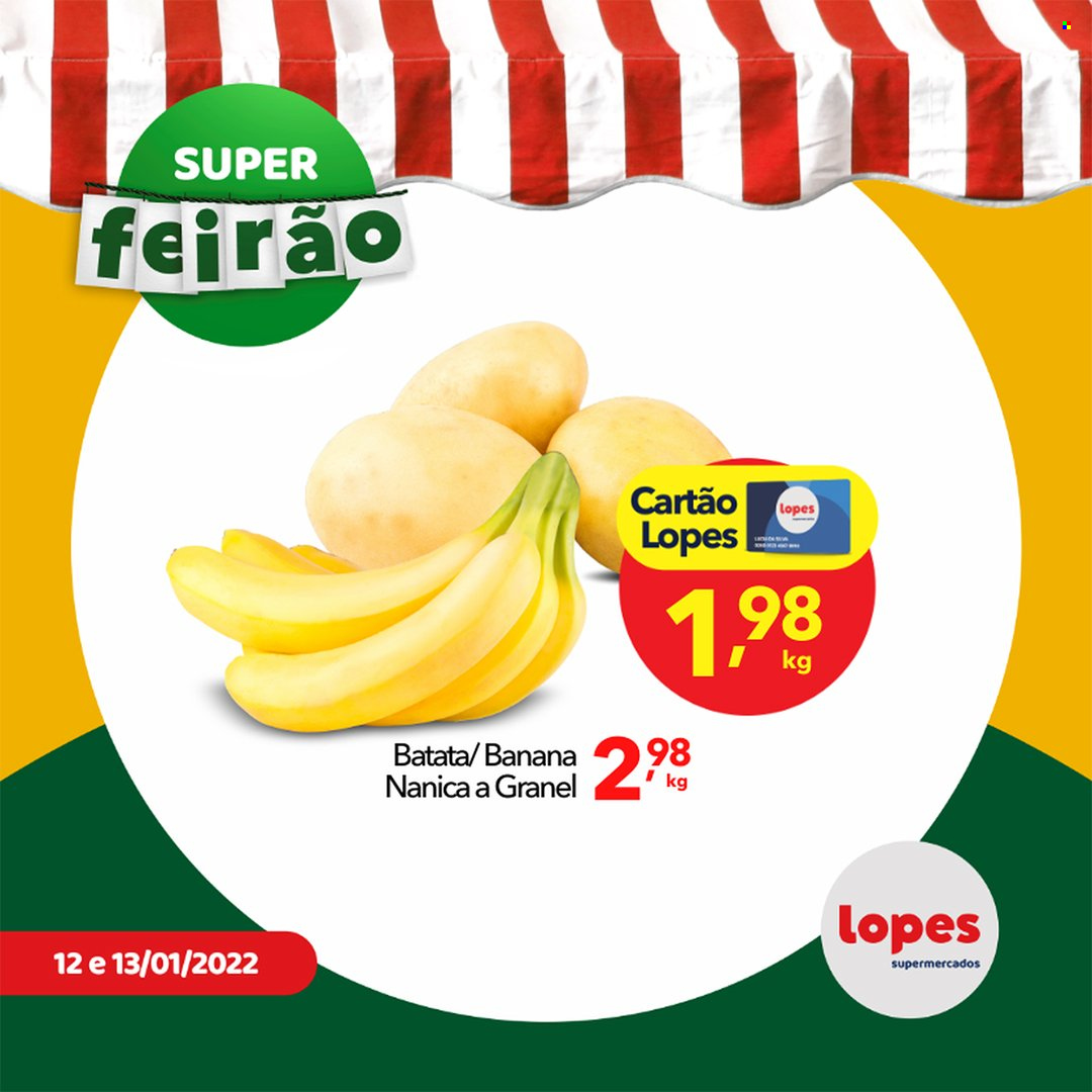 Encarte Lopes Supermercados  - 12.01.2022 - 13.01.2022.