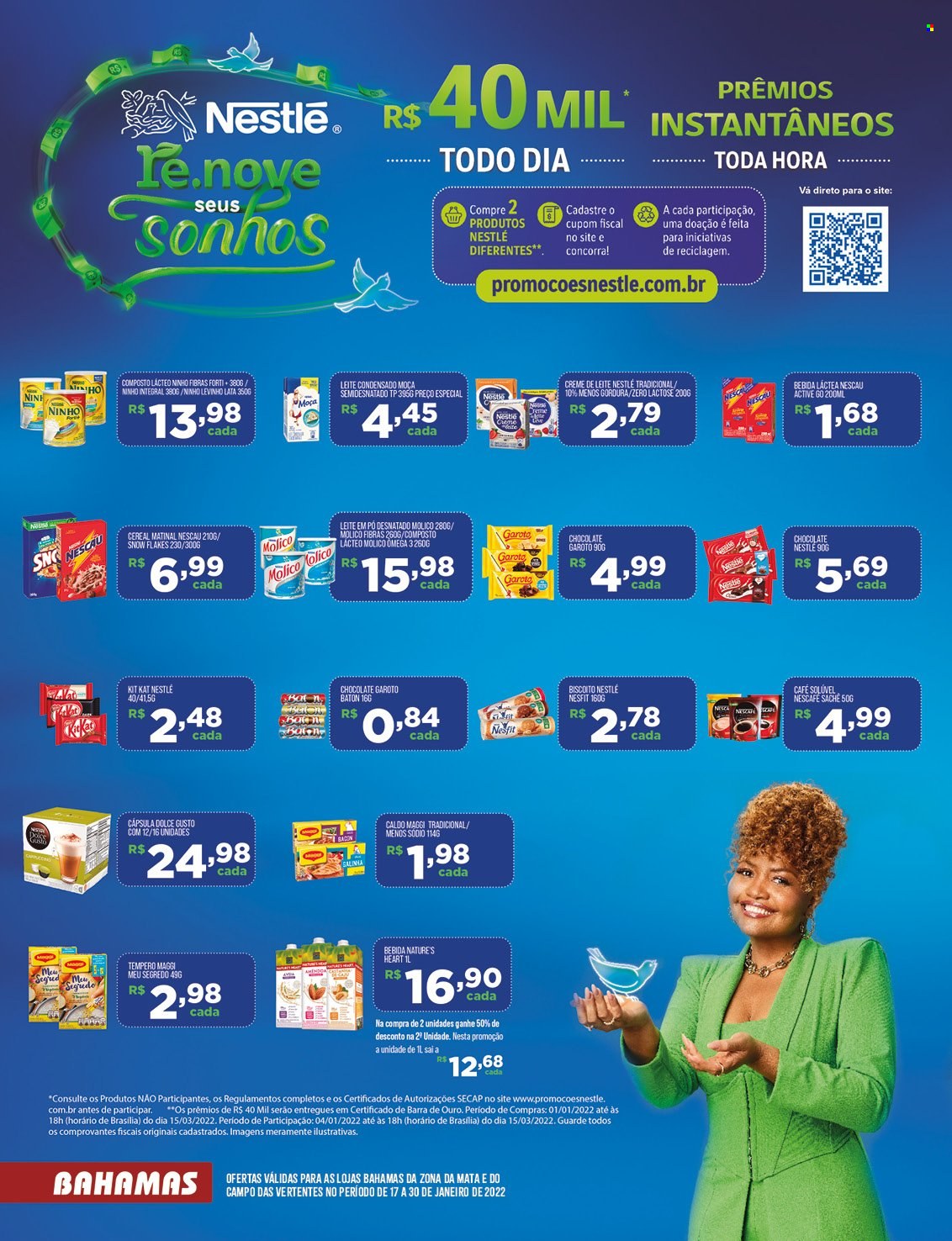 Encarte Bahamas Supermercados  - 17.01.2022 - 30.01.2022.