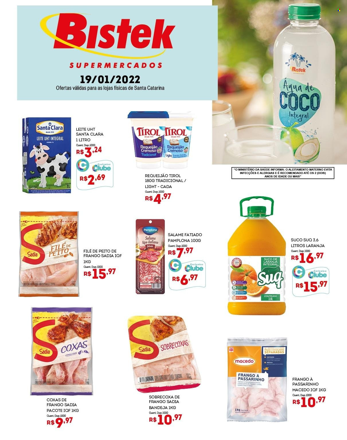 Encarte Bistek Supermercados  - 19.01.2022 - 19.01.2022.