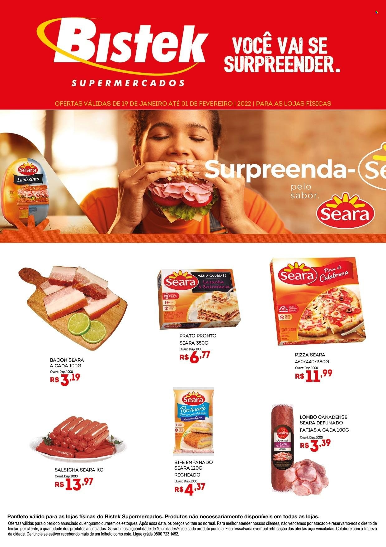 Encarte Bistek Supermercados  - 19.01.2022 - 01.02.2022.