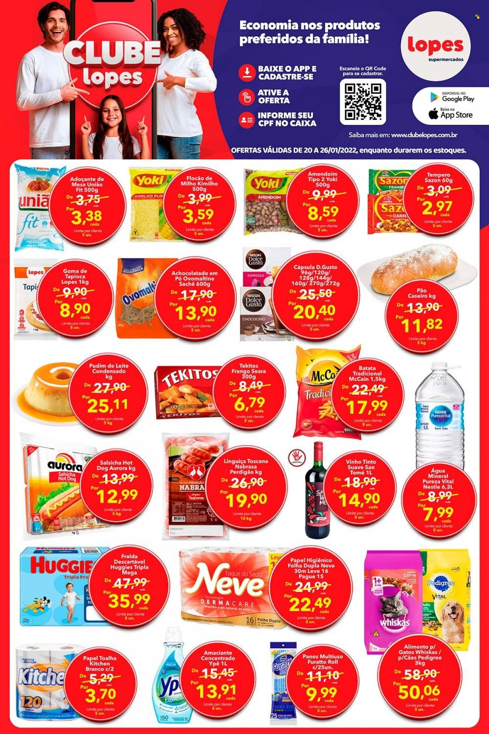 Encarte Lopes Supermercados  - 20.01.2022 - 26.01.2022.