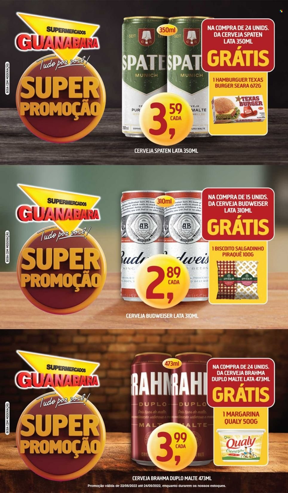 Encarte Supermercados Guanabara  - 22.05.2022 - 24.05.2022.