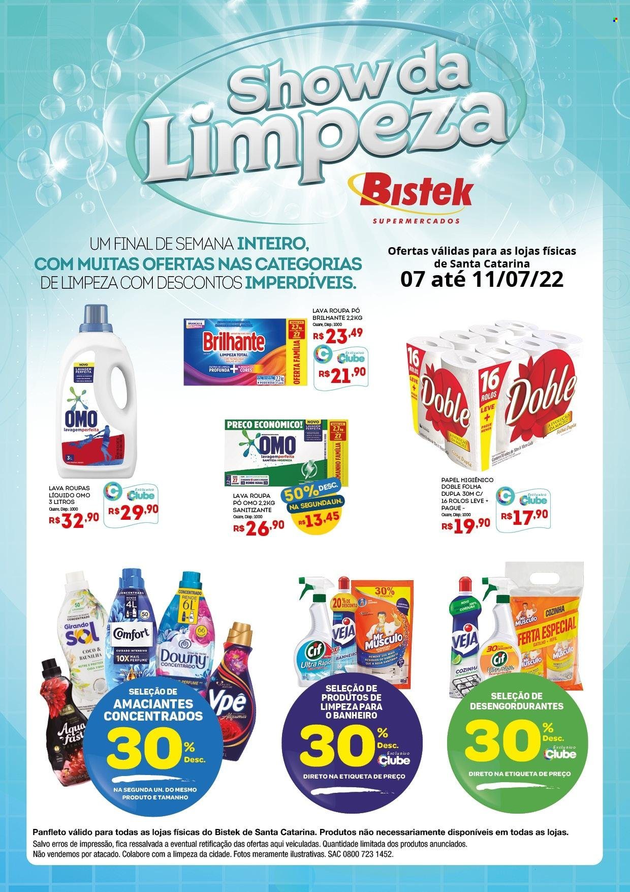 Encarte Bistek Supermercados  - 07.07.2022 - 11.07.2022.
