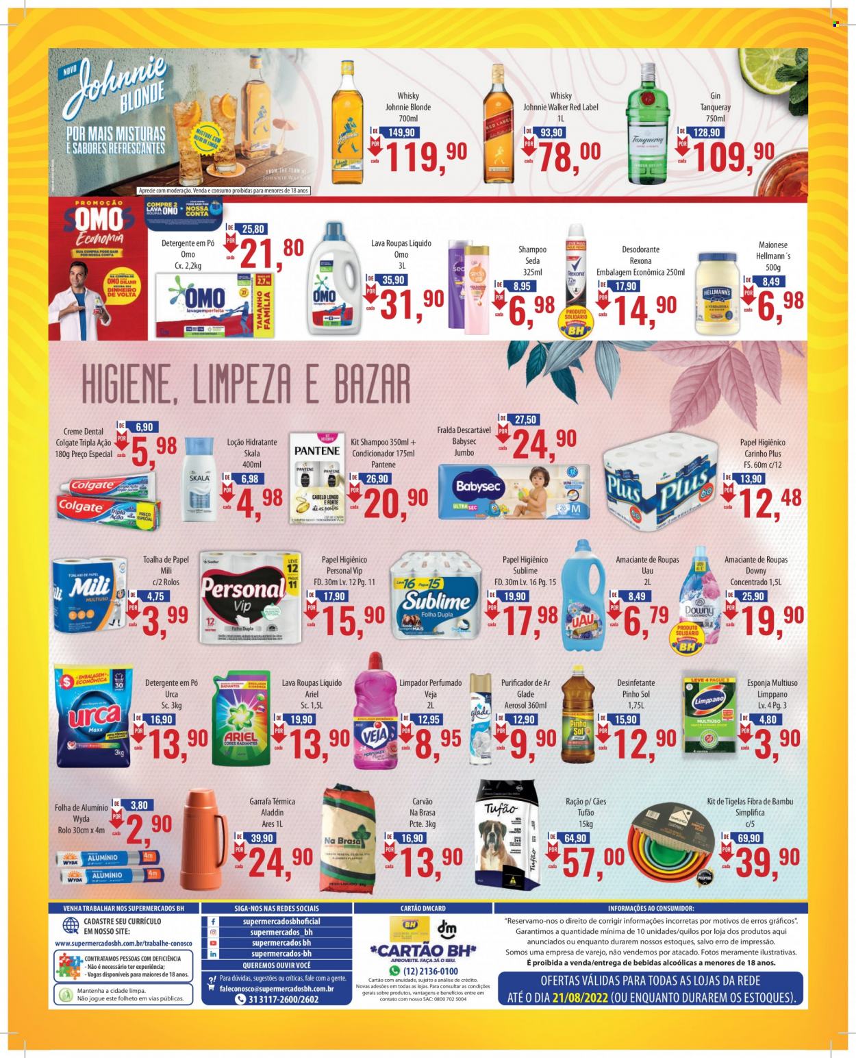 Encarte Supermercados BH  - 01.08.2022 - 21.08.2022.