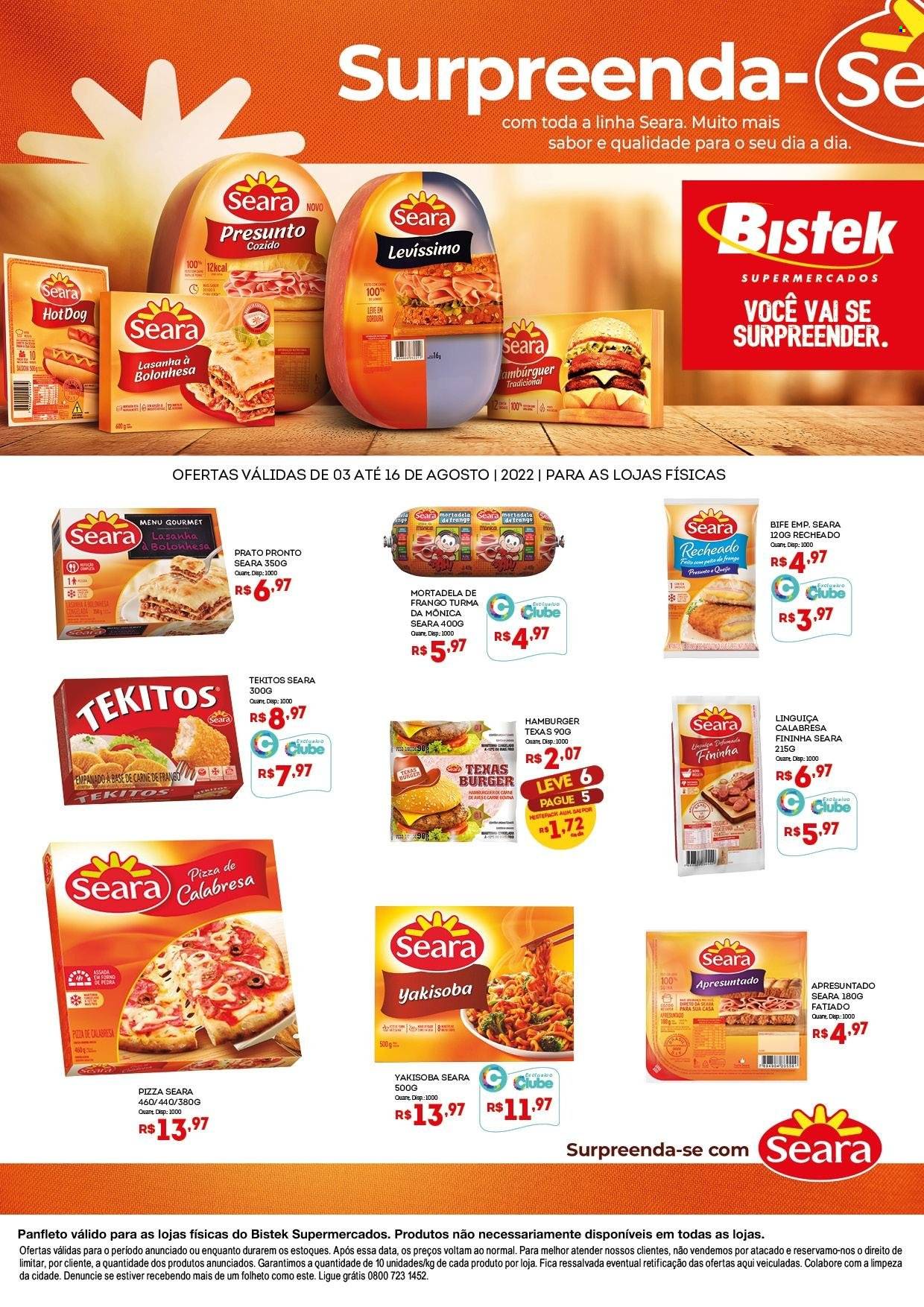 Encarte Bistek Supermercados  - 03.08.2022 - 16.08.2022.