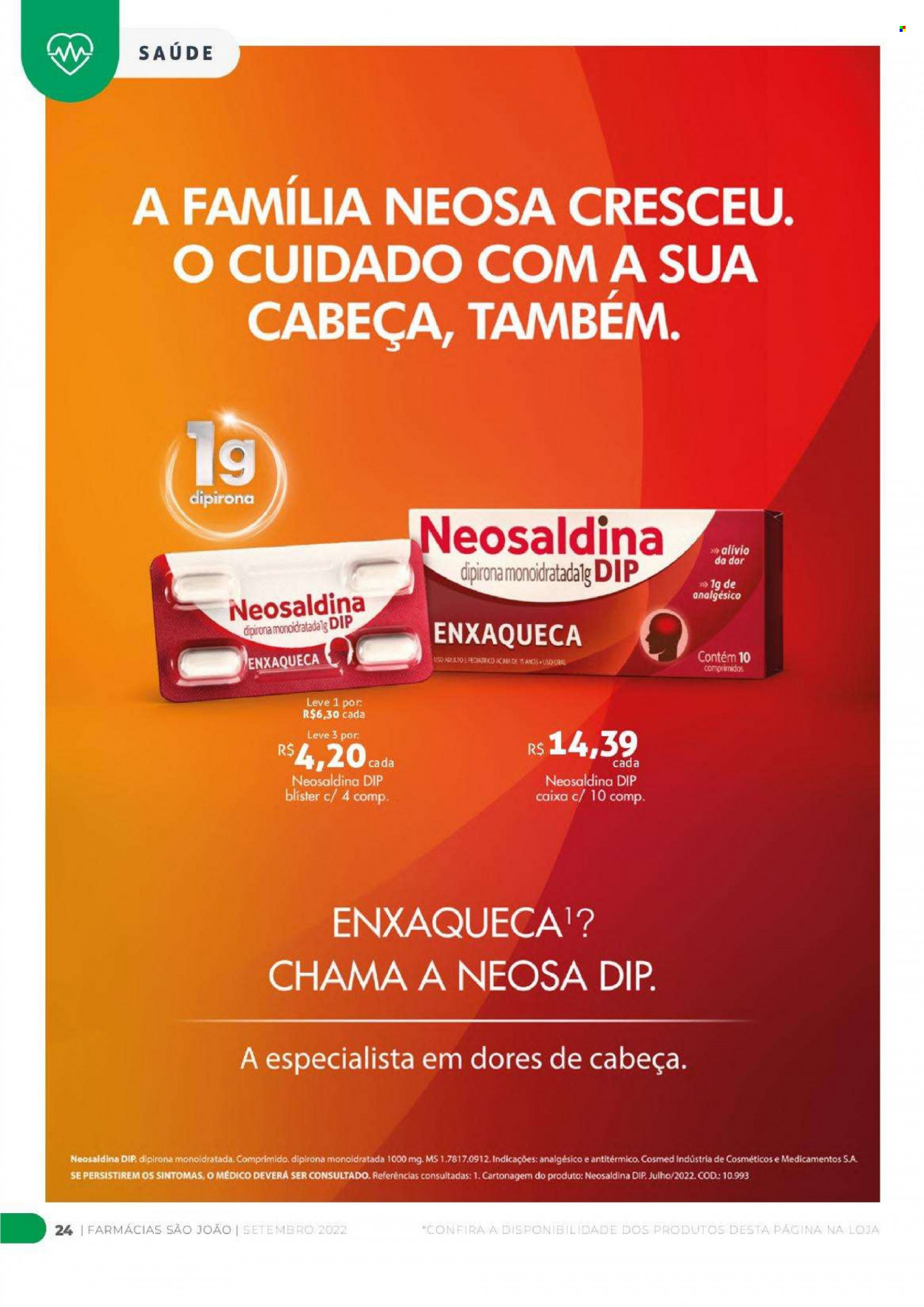 Encarte Farmácias São João  - 01.09.2022 - 30.09.2022.