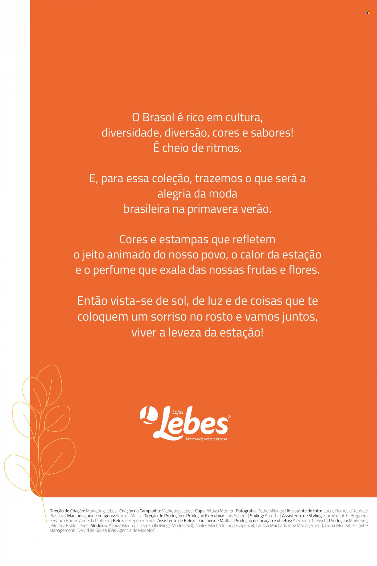 Encarte Lojas Lebes  - 15.09.2022 - 30.11.2022.