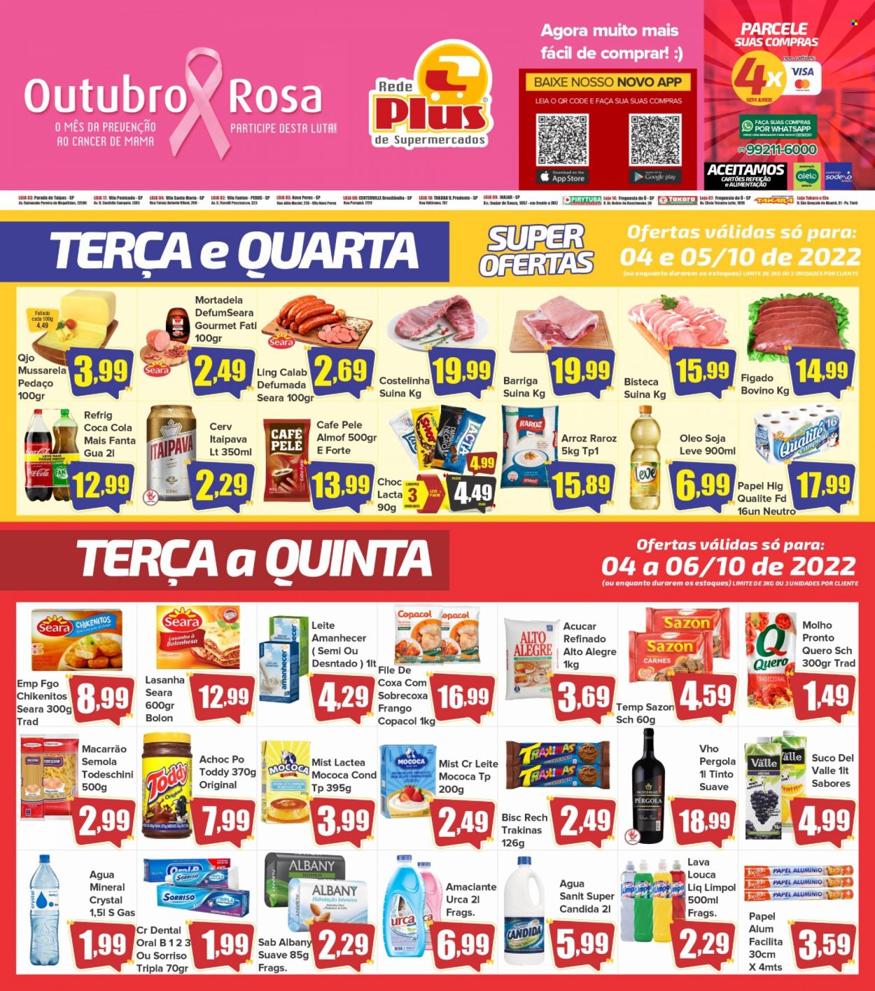 Encarte Rede Plus Supermercados  - 04.10.2022 - 06.10.2022.