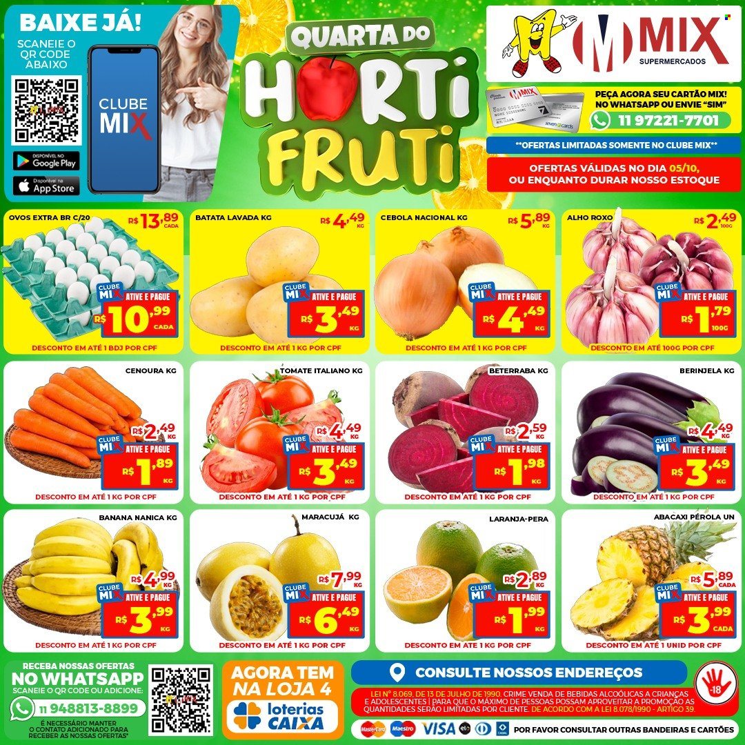 Encarte Mix Supermercados  - 05.10.2022 - 05.10.2022.