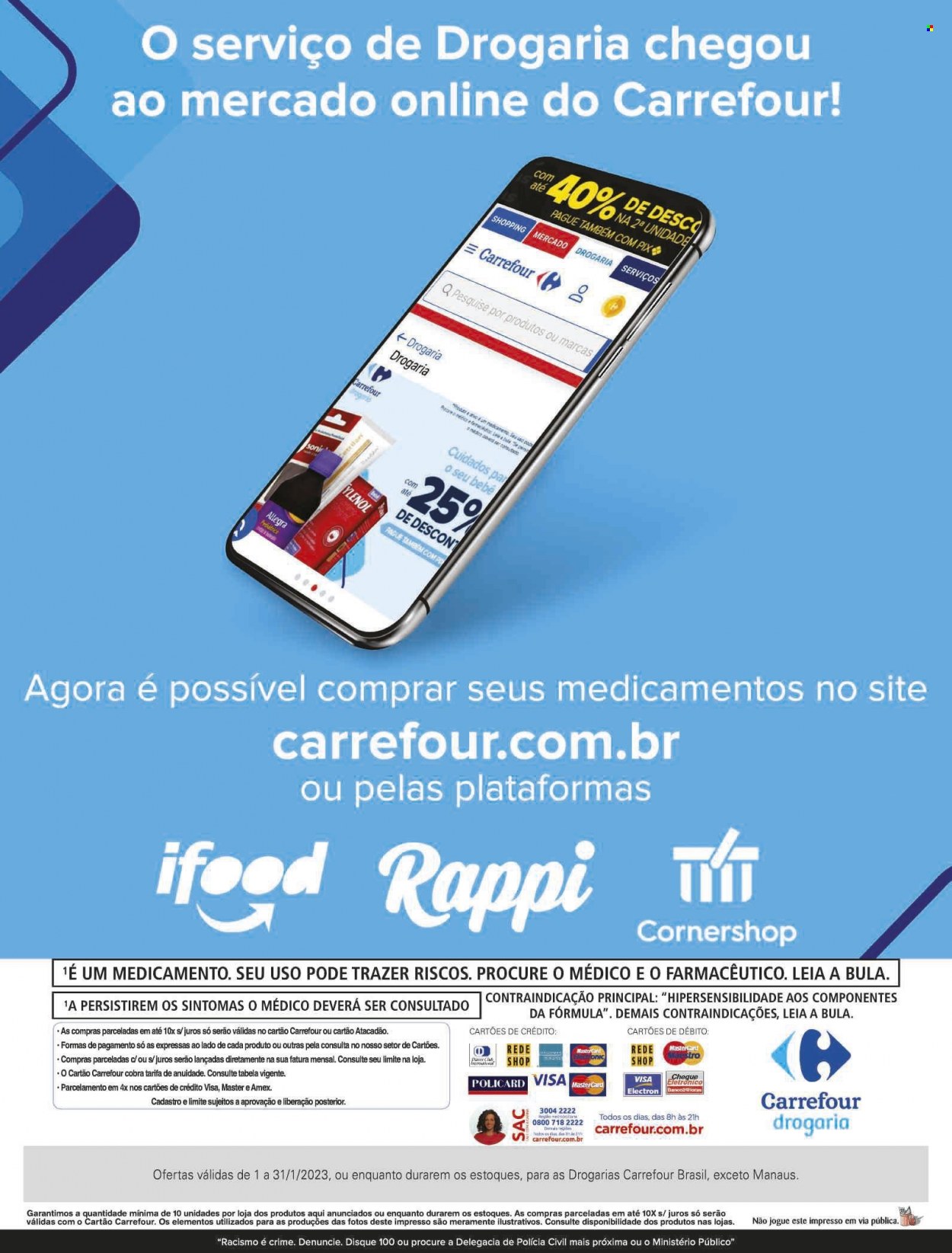 Encarte Carrefour Drogaria  - 01.01.2023 - 31.01.2023.