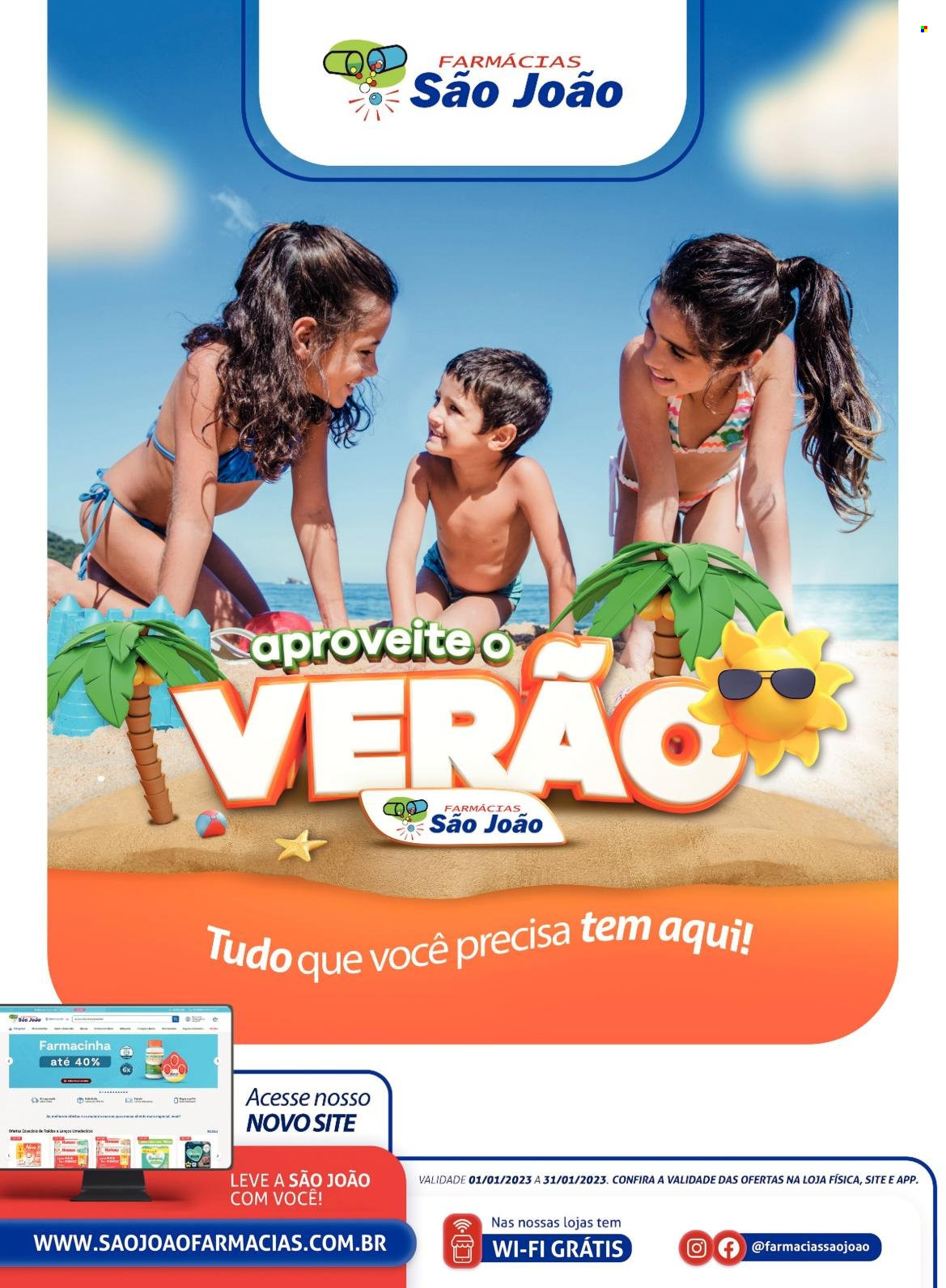 Encarte Farmácias São João  - 01.01.2023 - 31.01.2023.