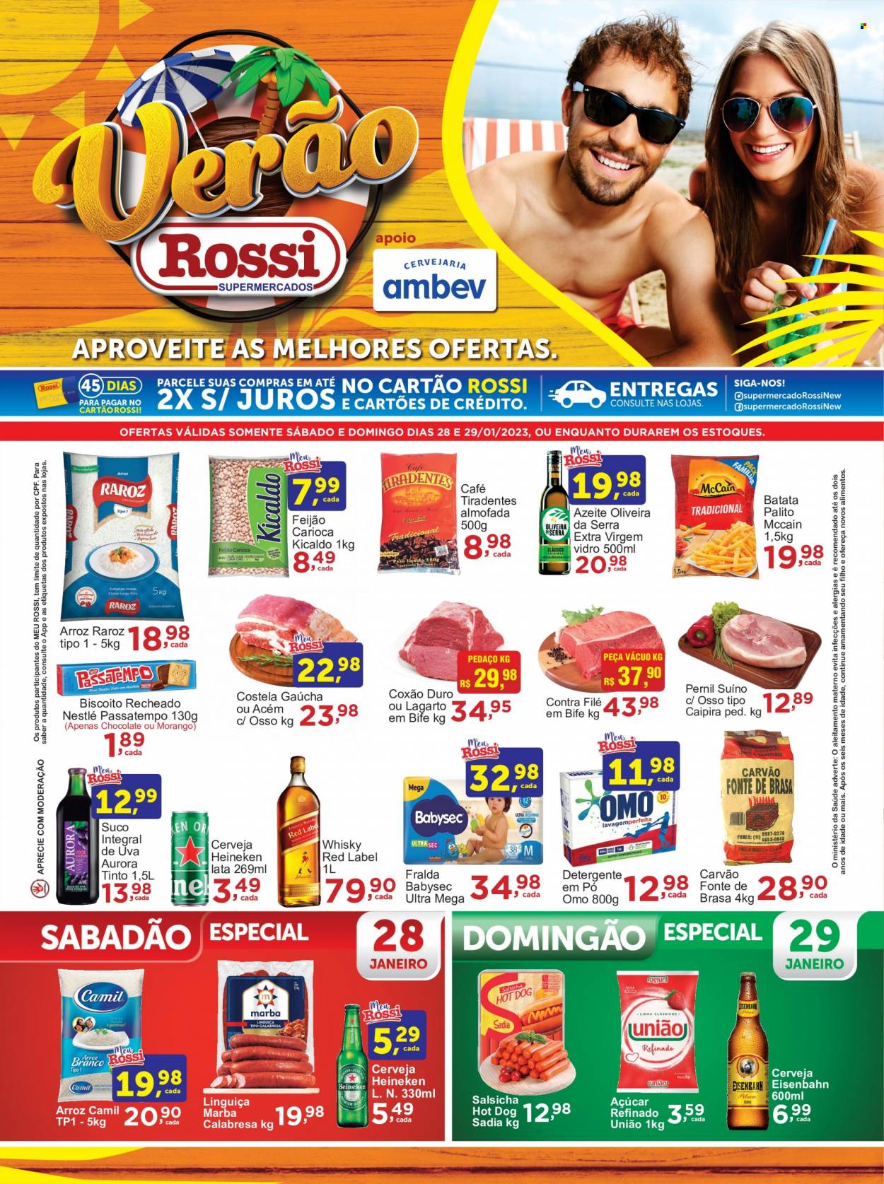 Encarte Rossi Supermercados  - 28.01.2023 - 29.01.2023.