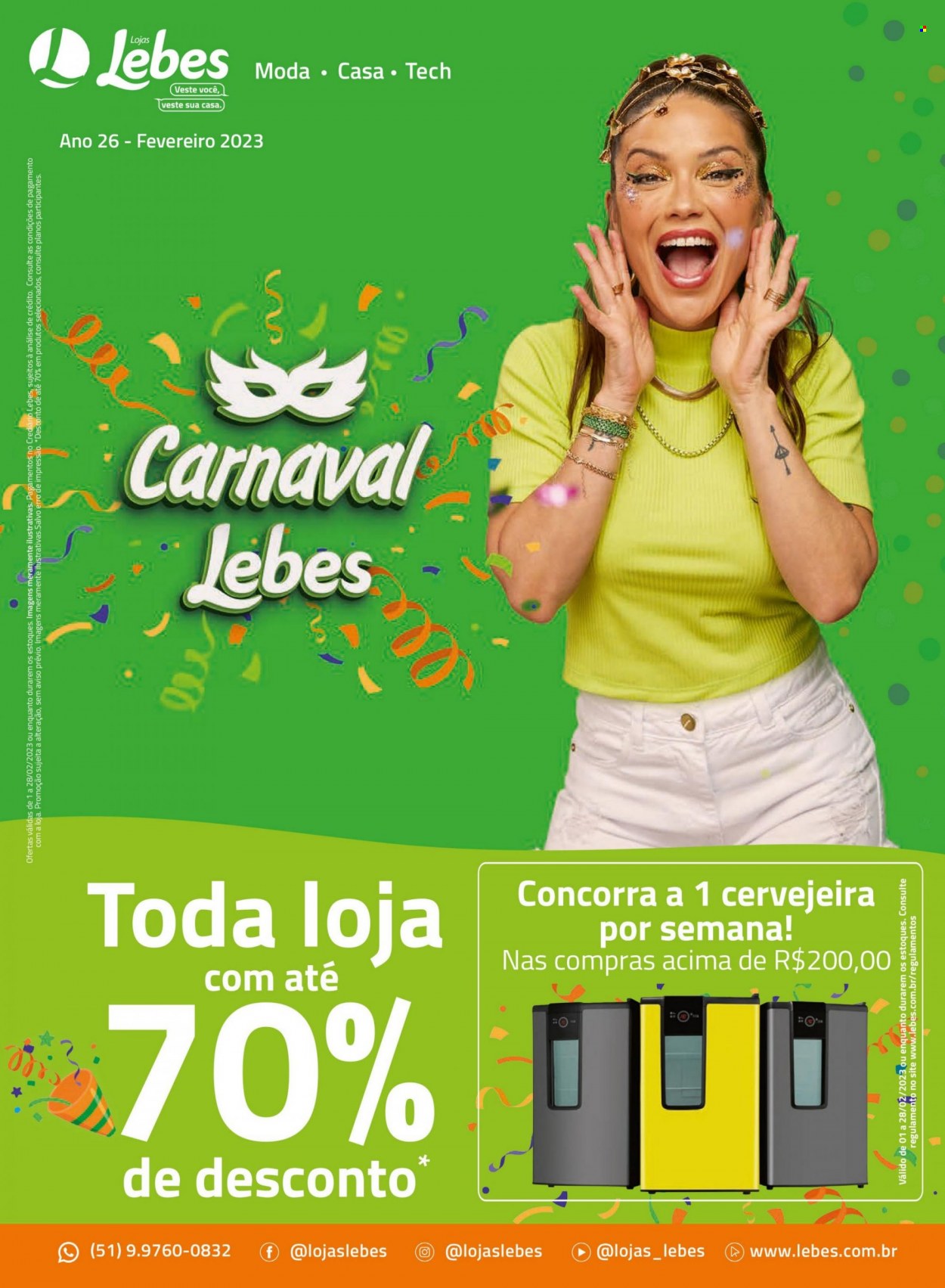 Encarte Lojas Lebes  - 01.02.2023 - 28.02.2023.