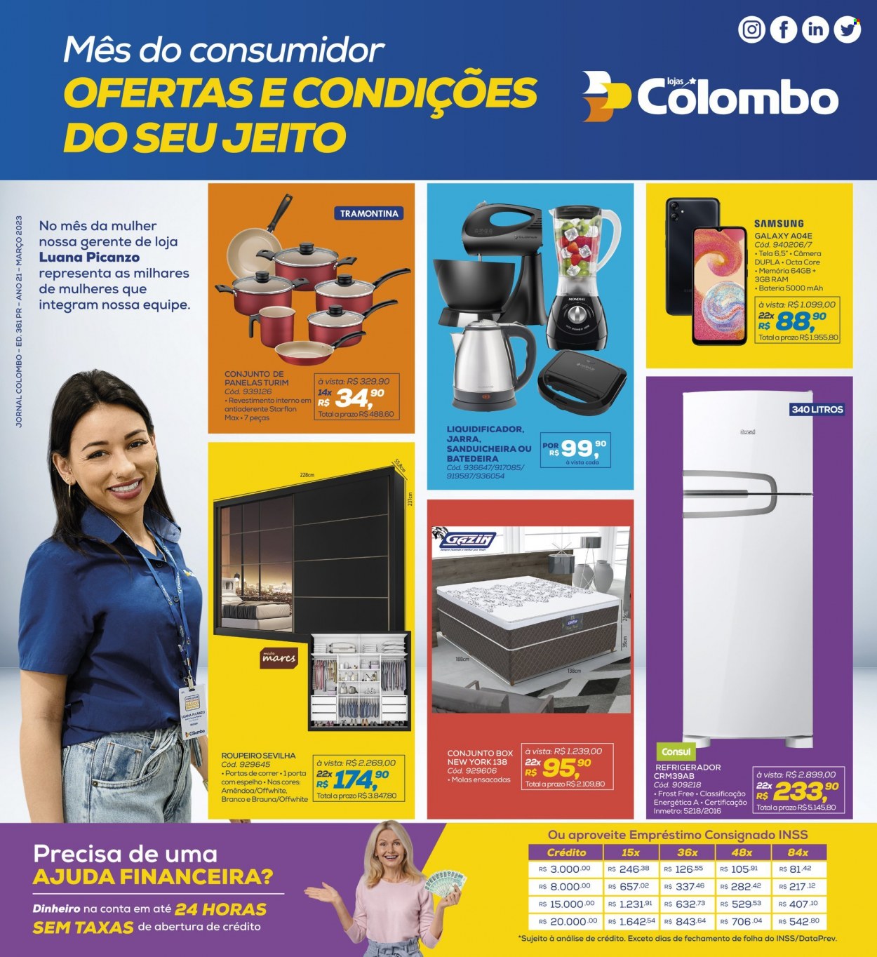 Encarte Lojas Colombo  - 01.03.2023 - 31.03.2023.