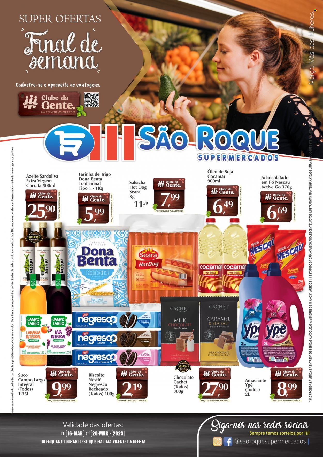 Encarte São Roque Supermercados  - 16.03.2023 - 20.03.2023.