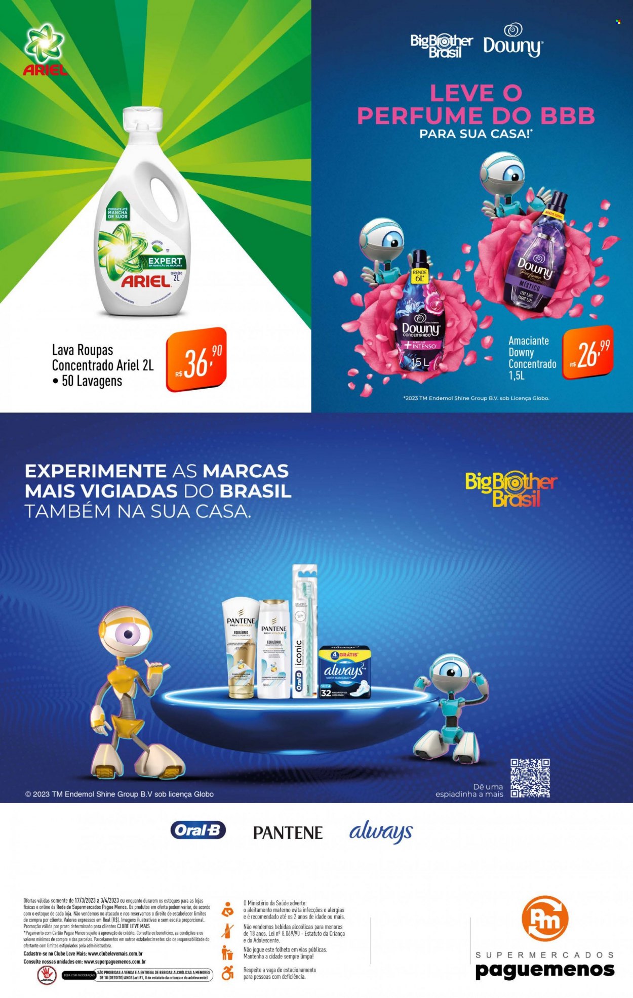 Encarte Supermercados Pague Menos  - 17.03.2023 - 03.04.2023.