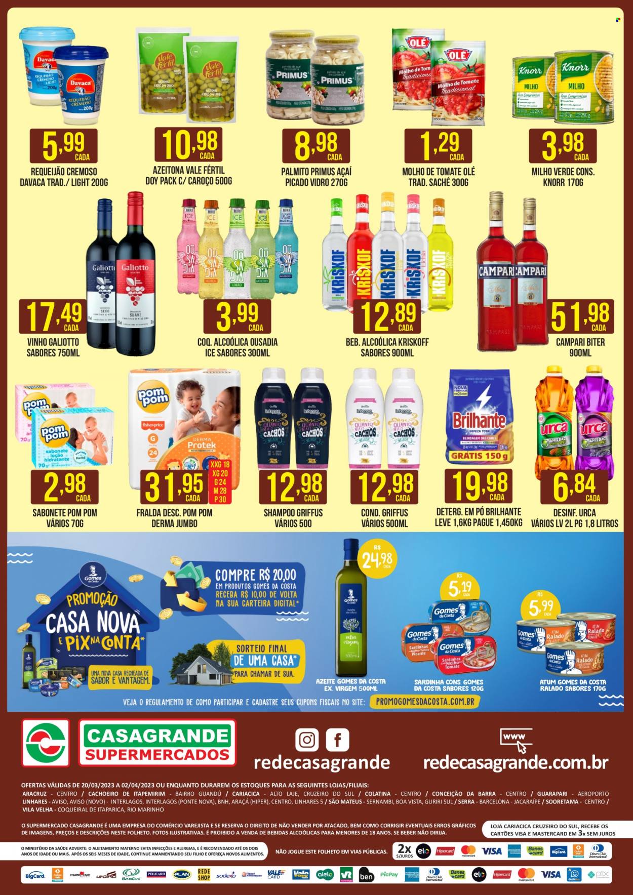 Encarte Casagrande Supermercados  - 20.03.2023 - 02.04.2023.