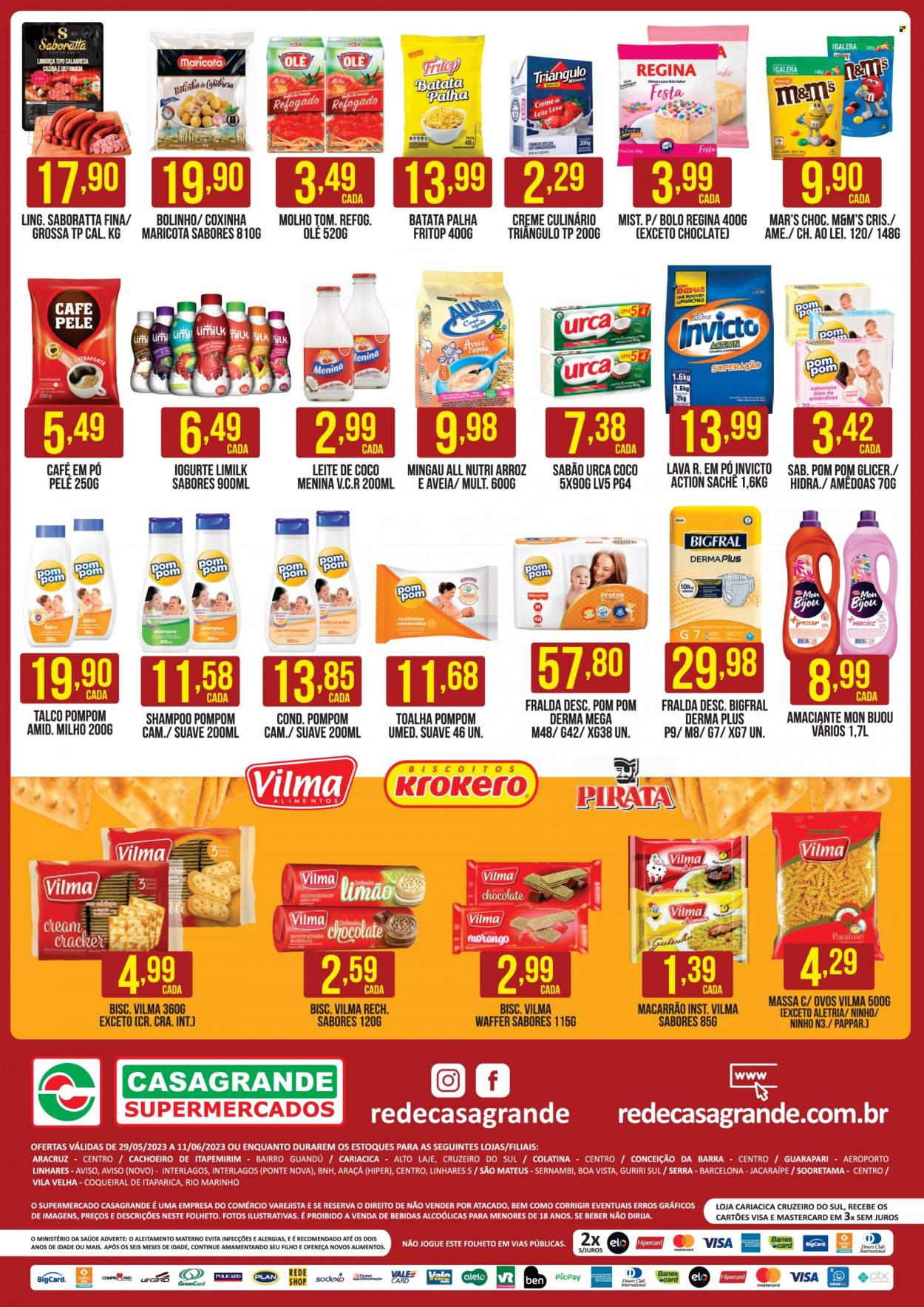 Encarte Casagrande Supermercados  - 29.05.2023 - 11.06.2023.