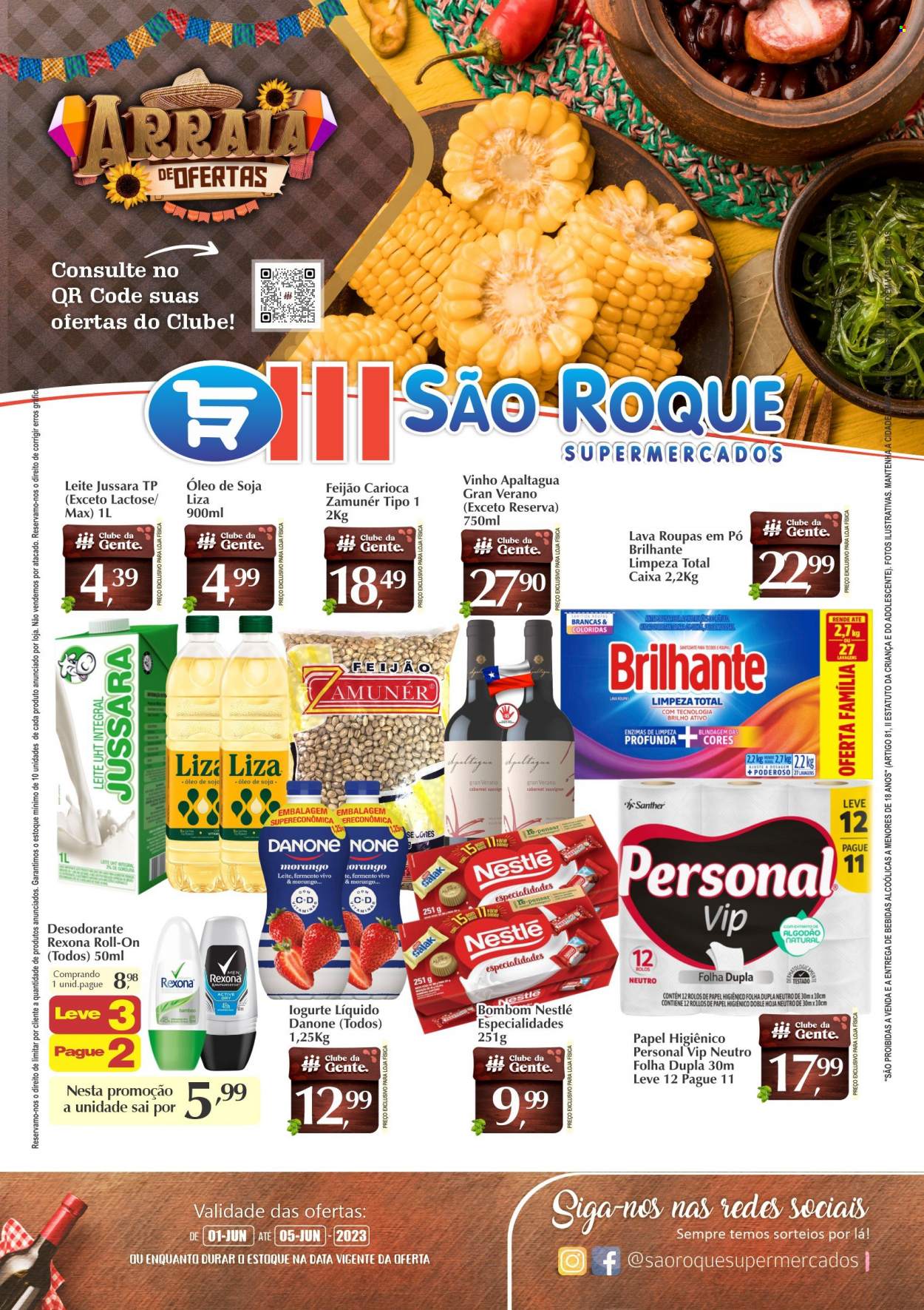 Encarte São Roque Supermercados  - 01.06.2023 - 05.06.2023.